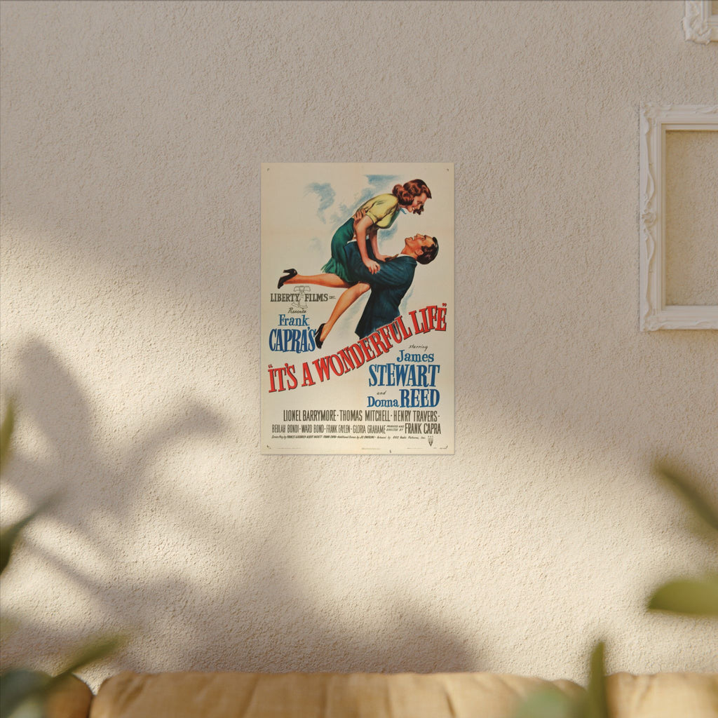 Its a Wonderful Life Classic Movie Poster Custom Canvas Wall Print