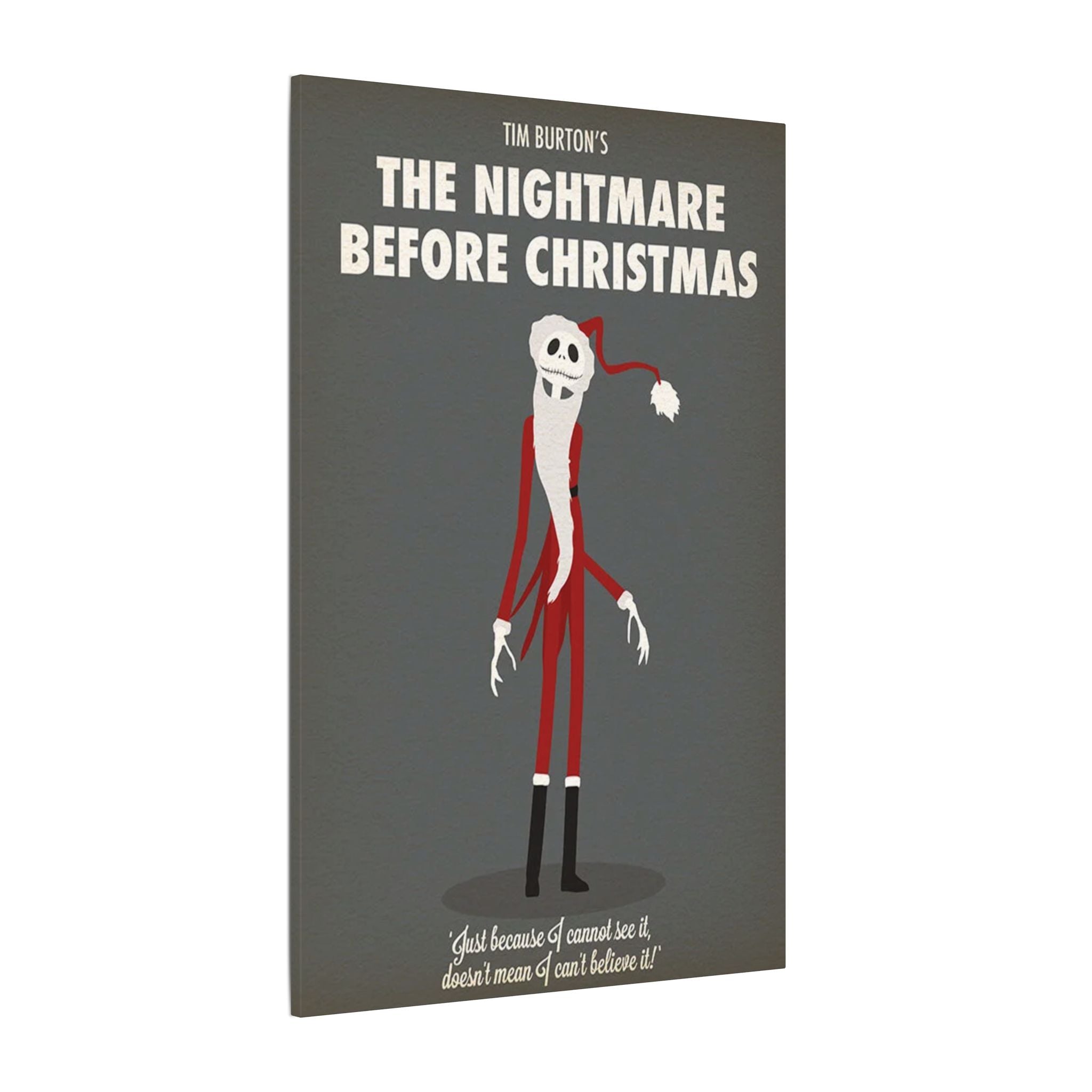 The Nightmare Before Christmas Santa Jack Minimalist Poster Custom Canvas Wall Print