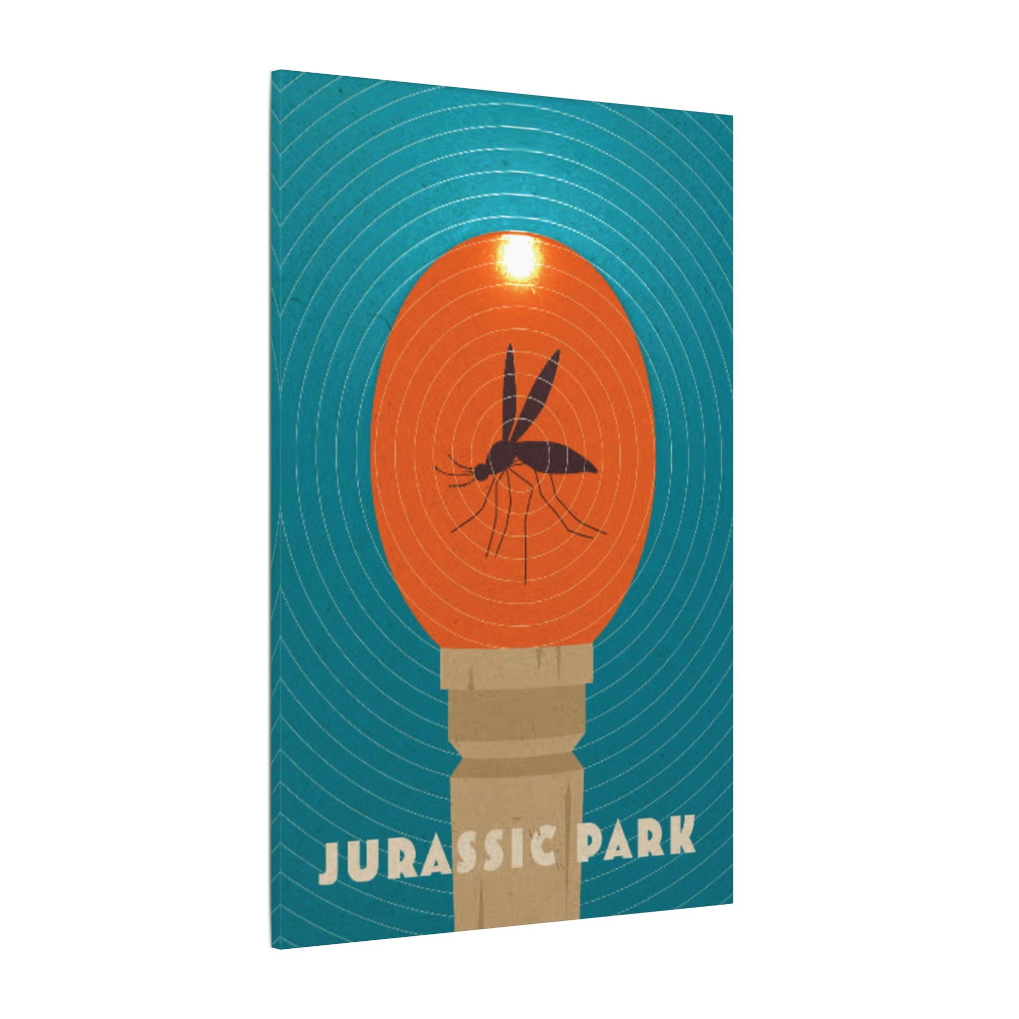 Jurassic Park Amber Mosquito Poster Custom Canvas Wall Print
