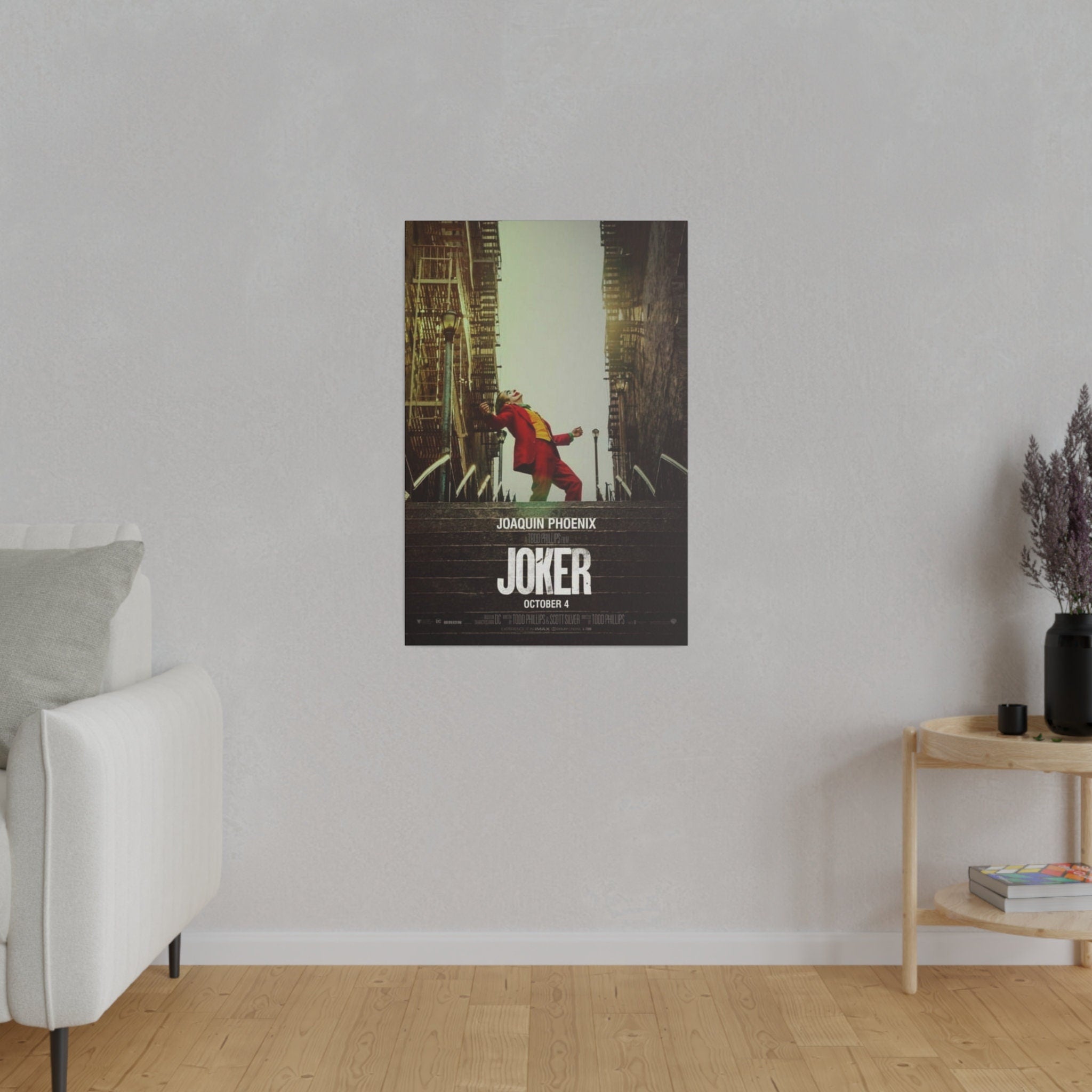 Joker Stairs Movie Poster Custom Canvas Wall Print