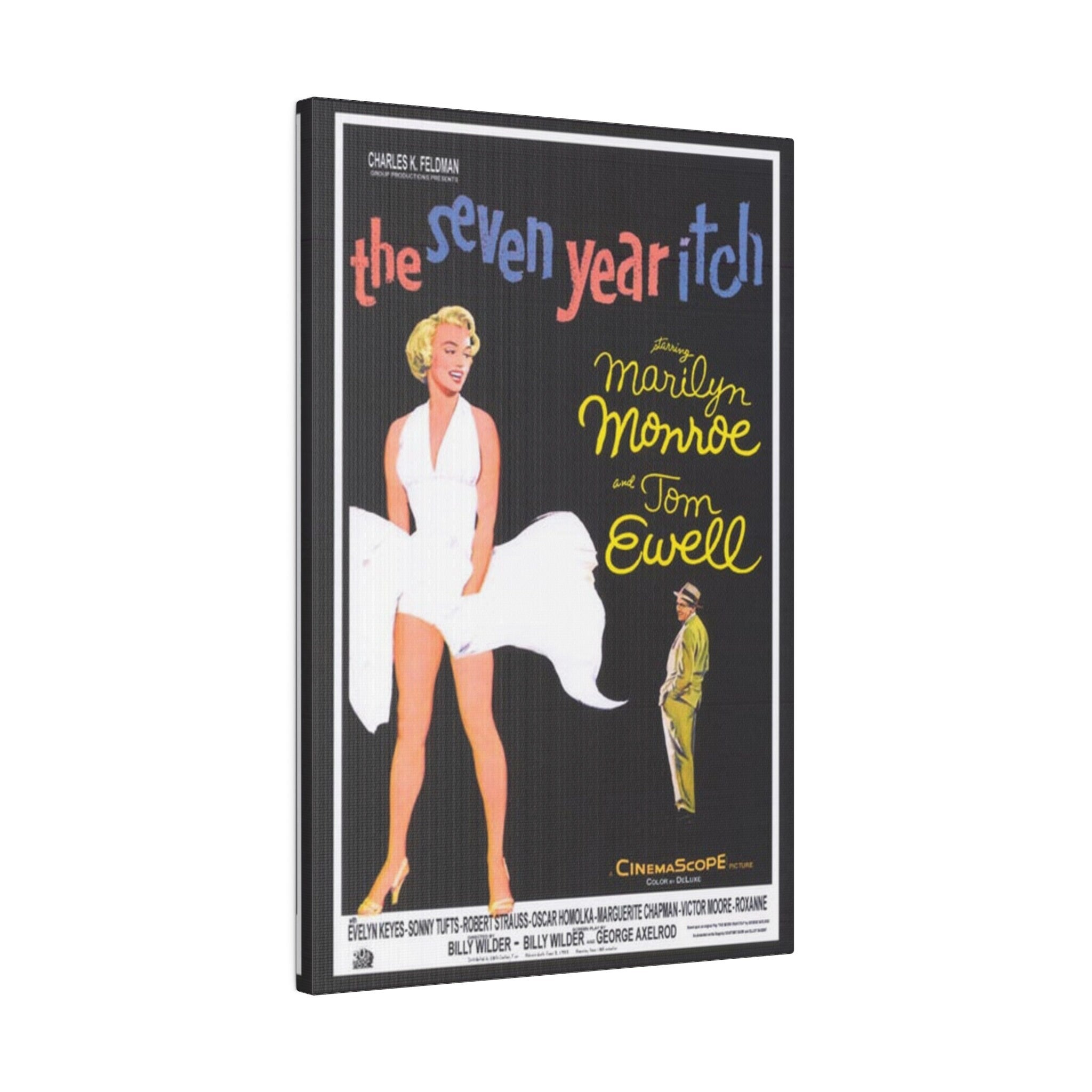 Marilyn Monroe The Seven Year Itch Movie Poster Custom Canvas Wall Print