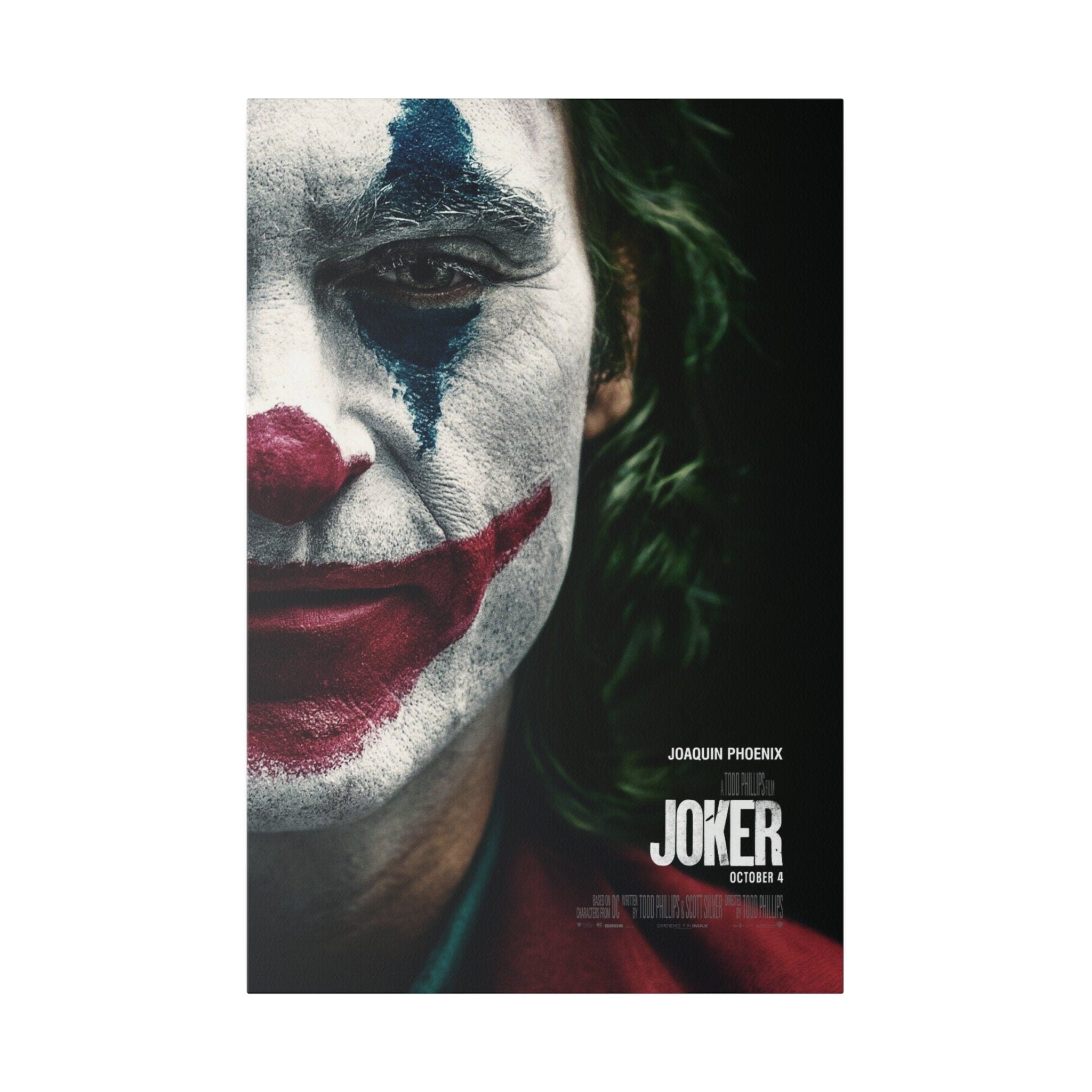 Joker Movie Poster Custom Canvas Wall Print