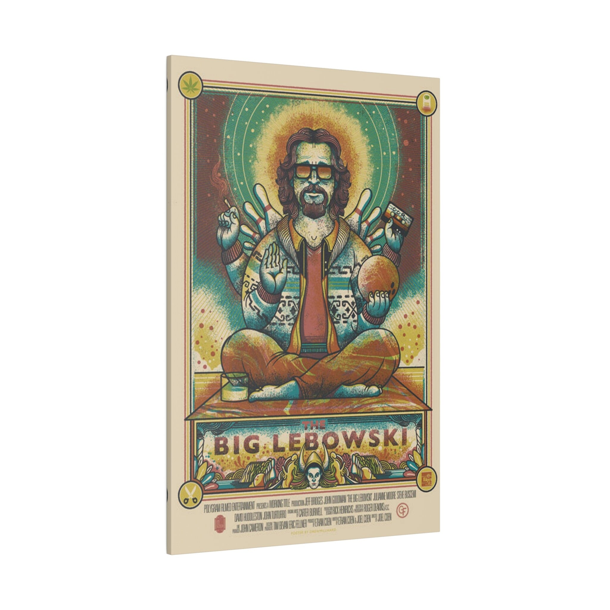 The Big Lebowski Zen Movie Poster Custom Canvas Wall Print