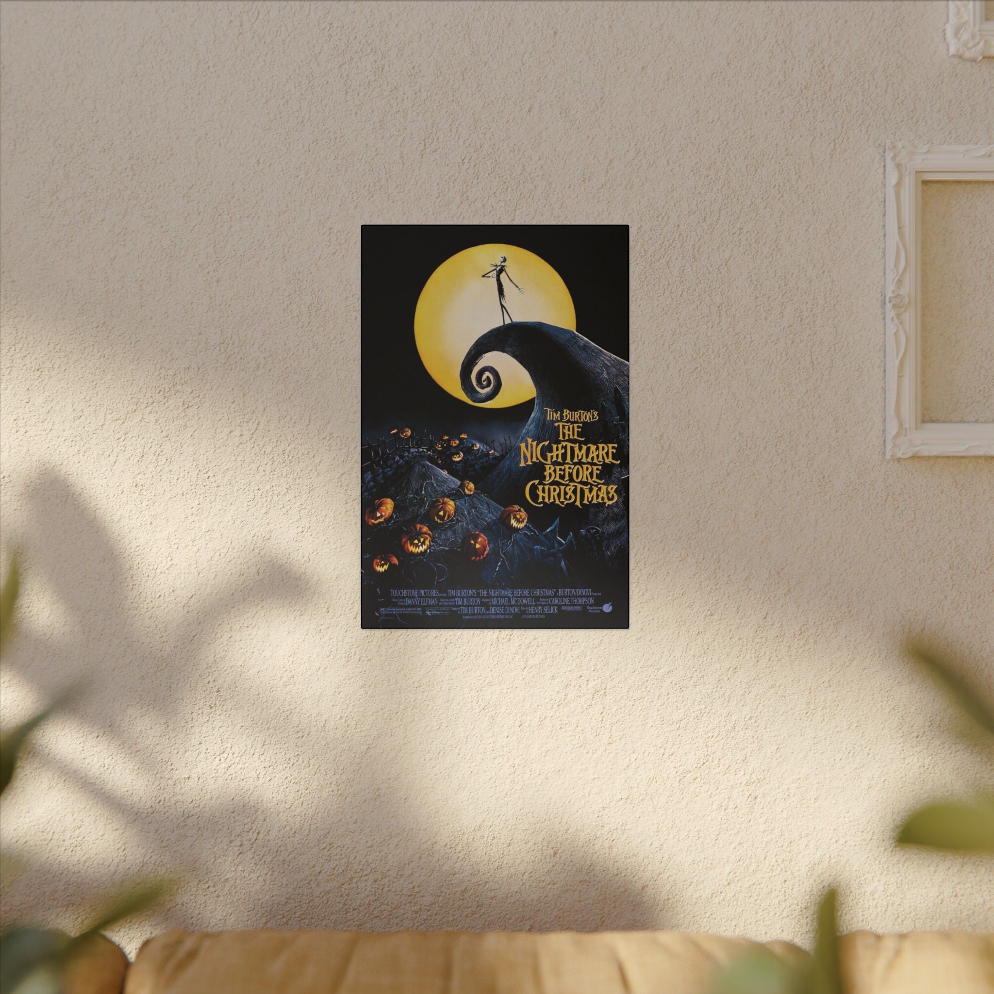 The Nightmare Before Christmas Original Movie Poster Custom Canvas Wall Print
