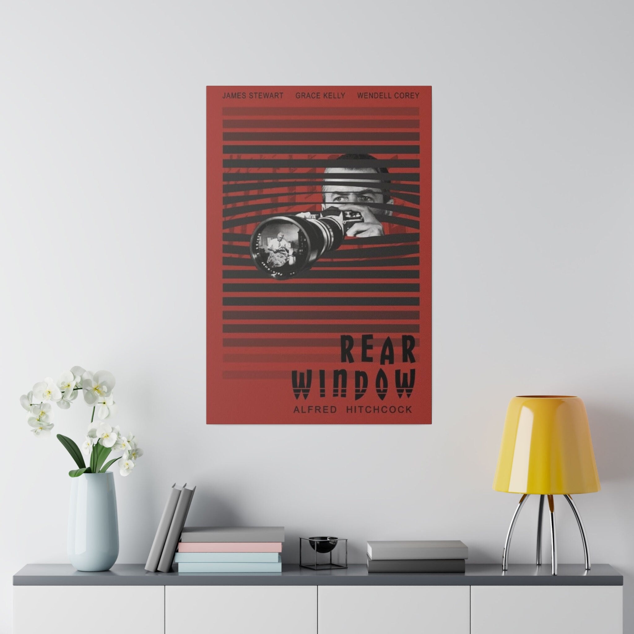 Alfred Hitchcock's Rear Window Movie Poster Custom Canvas Wall Print