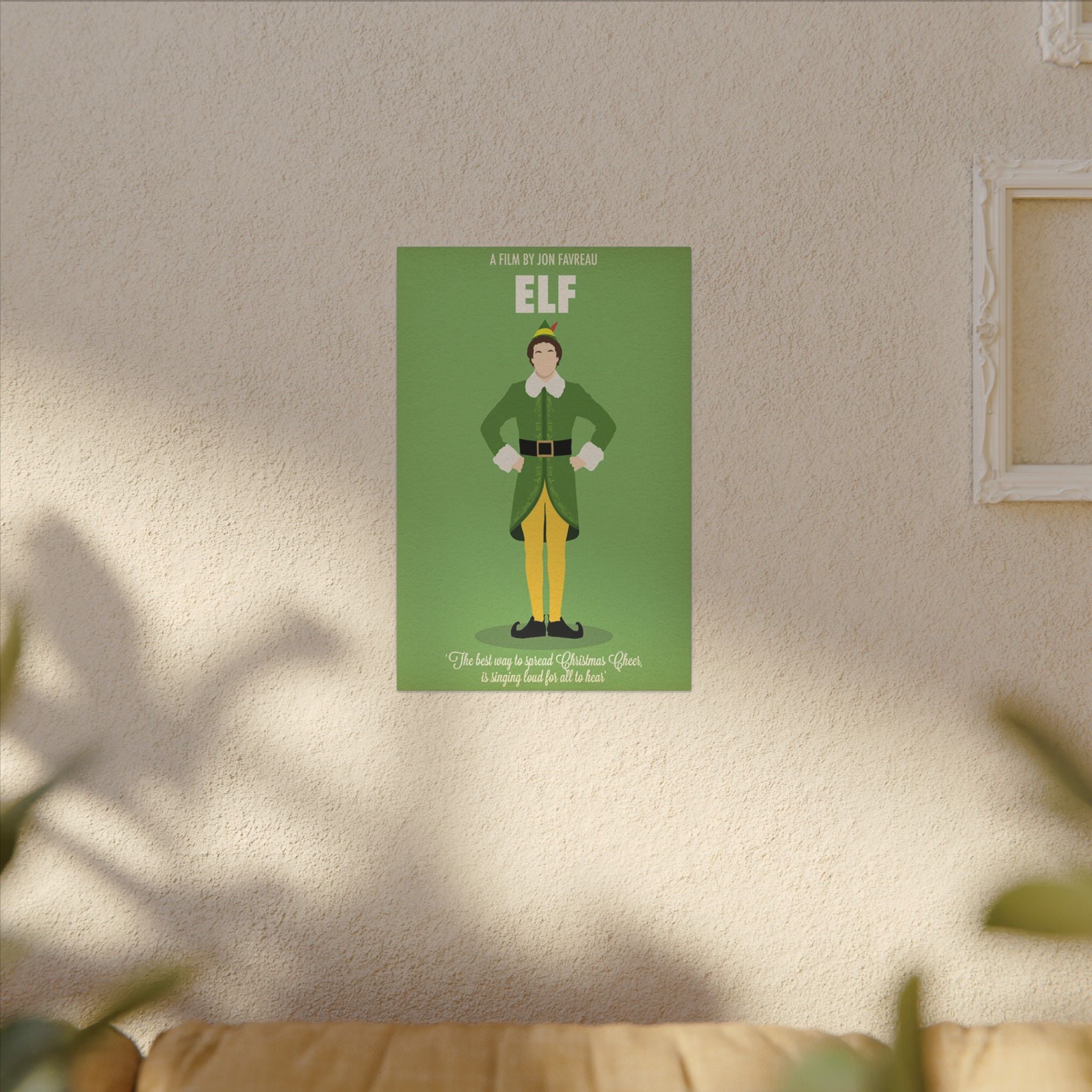 Elf Minimalist Buddy the Elf Custom Canvas Wall Print