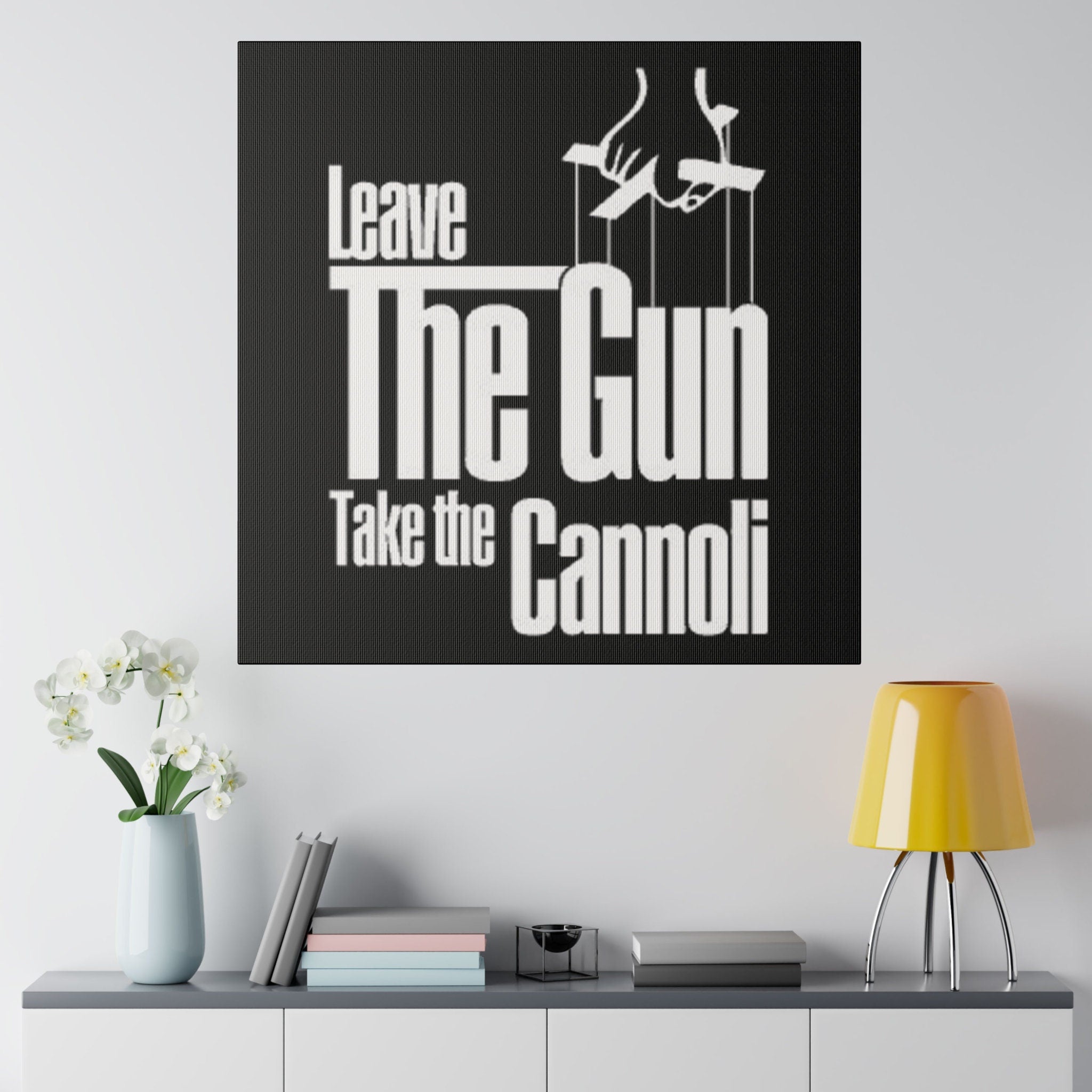 The Godfather "Leave The Gun, Take The Cannoli" Custom Canvas Wall Print
