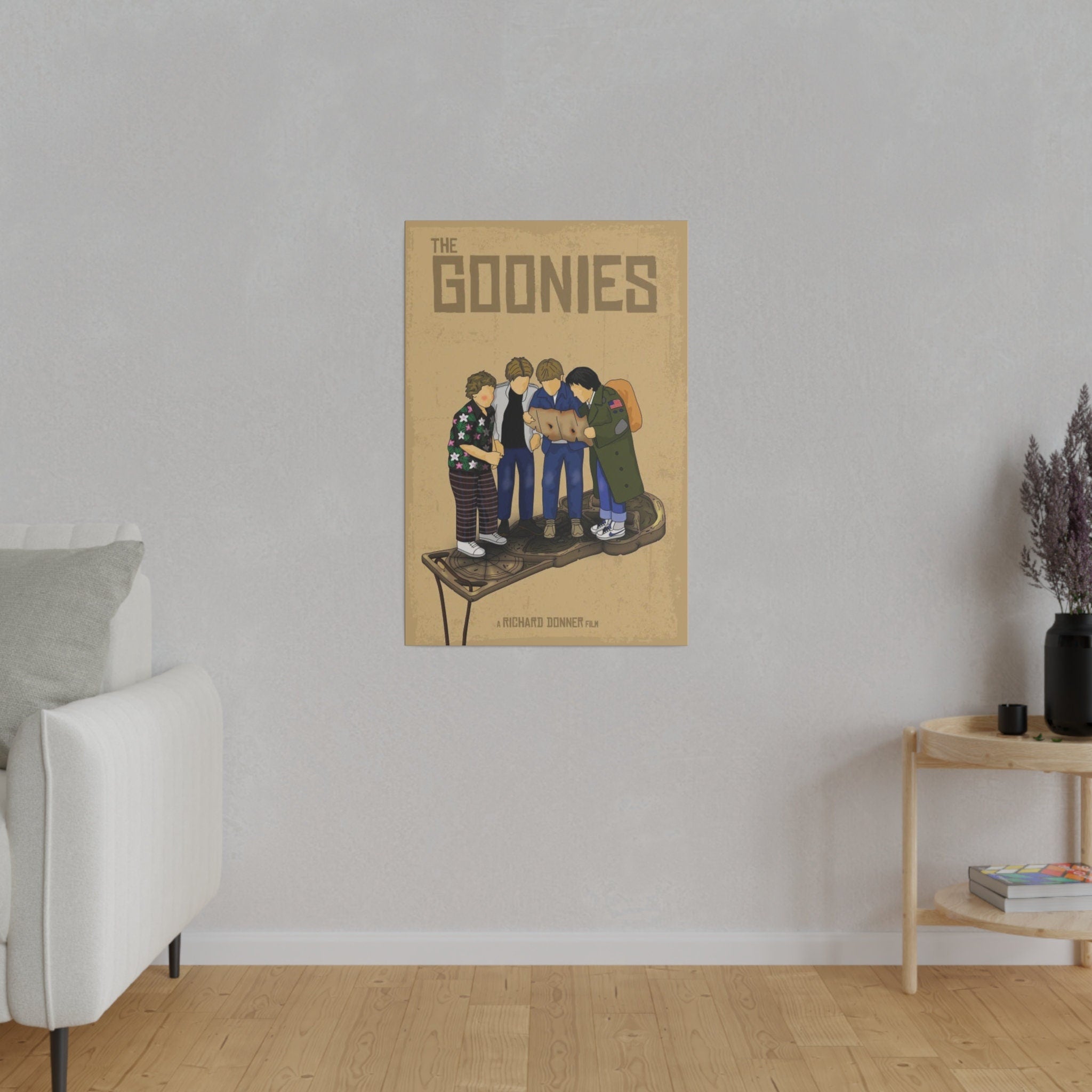 The Goonies Abstract Animated Poster Custom Canvas Wall Print