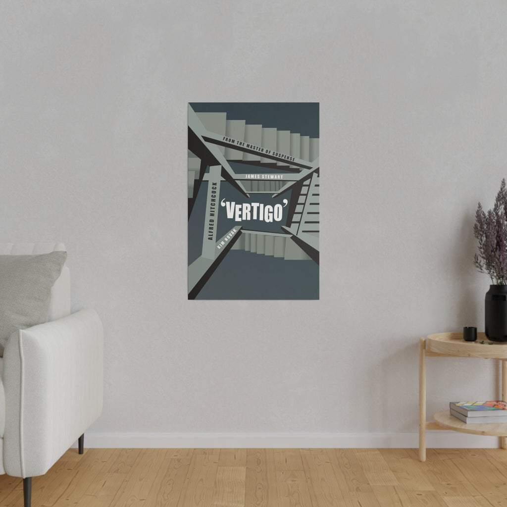 Alfred Hitchcock's Vertigo Alternate Movie Poster Custom Canvas Wall Print