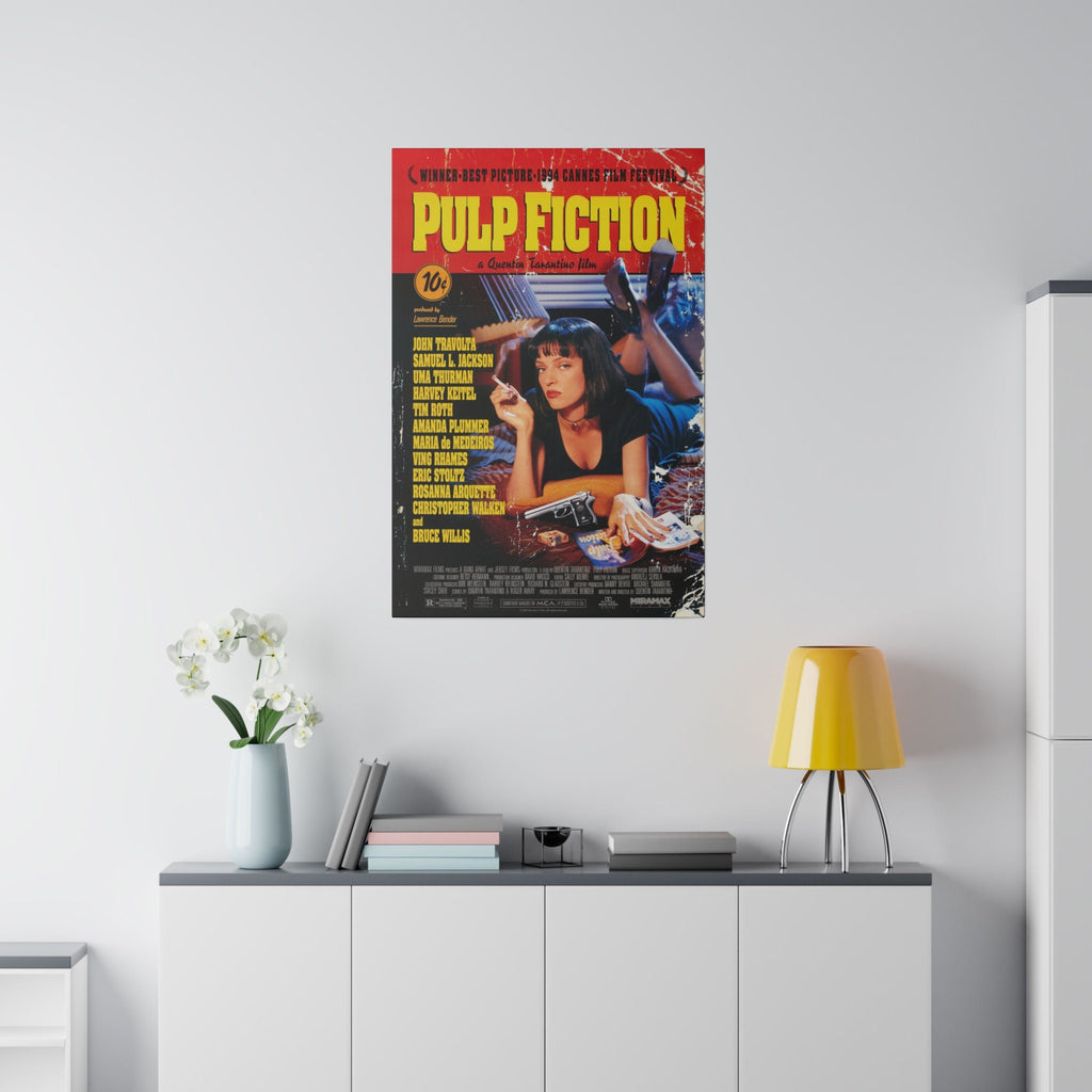 Pulp Fiction Movie Poster Custom Canvas Wall Print