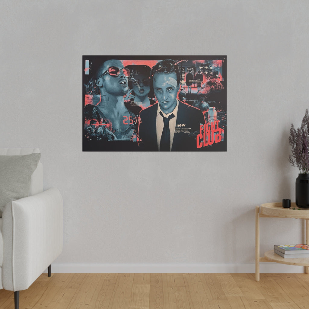 Fight Club Abstract Poster Custom Canvas Wall Print