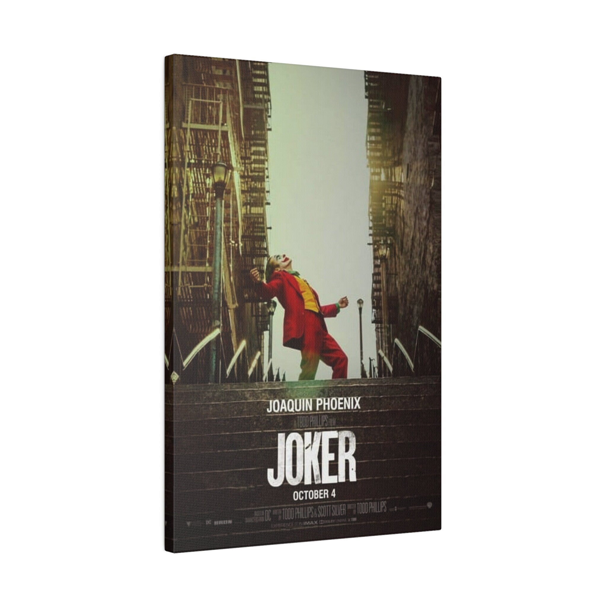 Joker Stairs Movie Poster Custom Canvas Wall Print