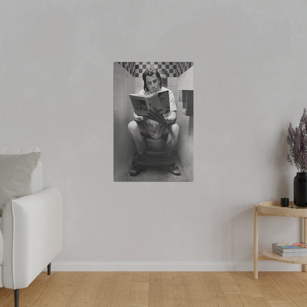 Pulp Fiction Vincent Vega Toilet Custom Canvas Wall Print