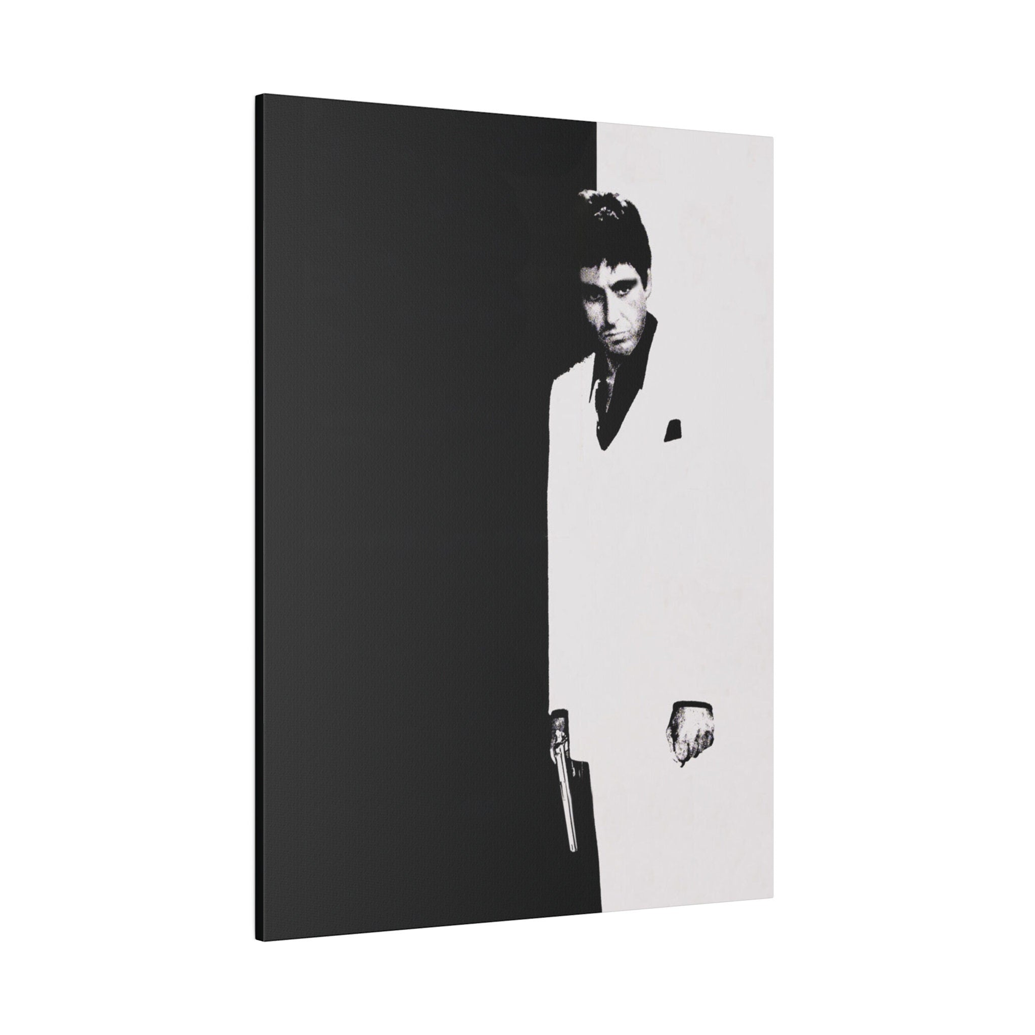 Scarface Tony Montana B/W Custom Canvas Wall Print