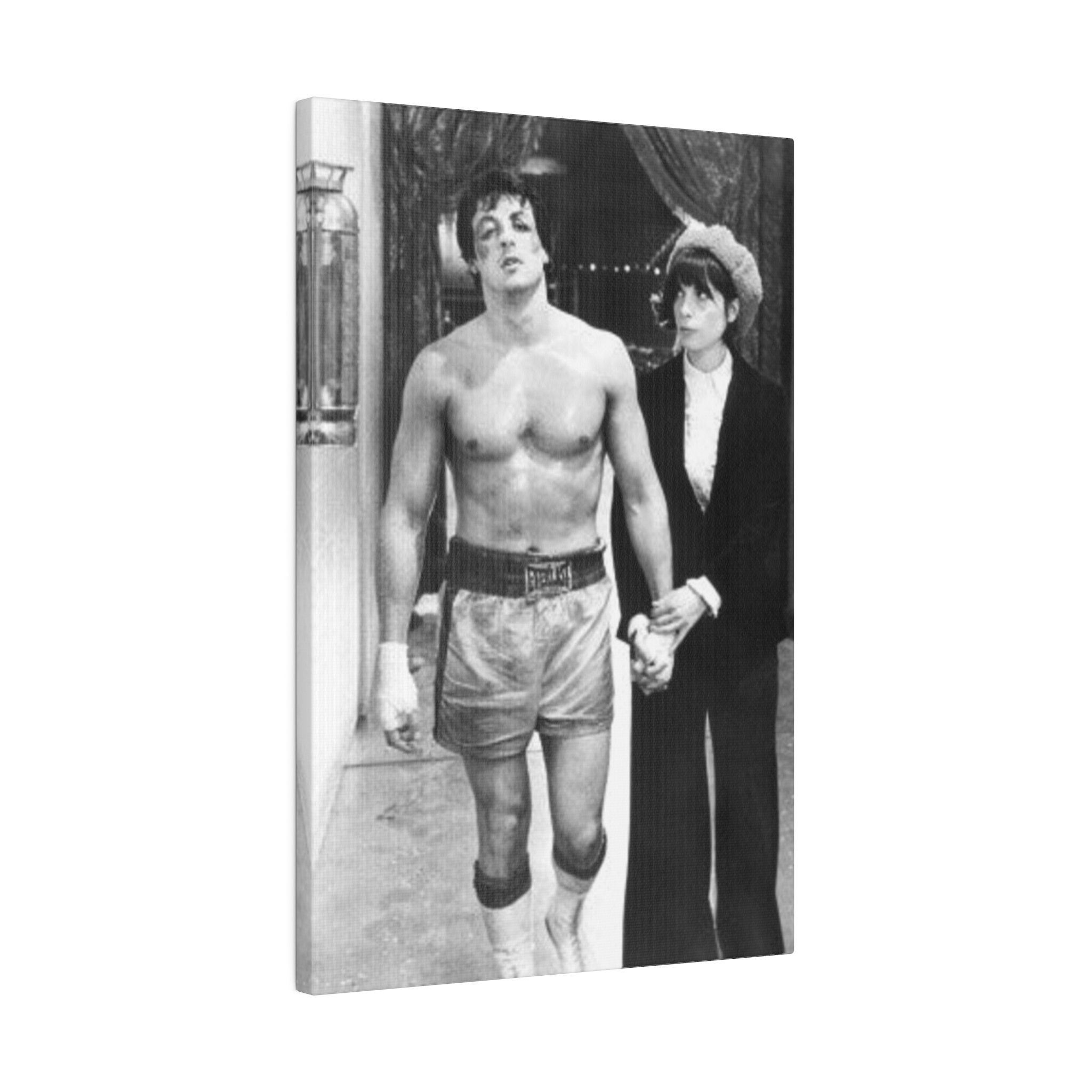 Rocky and Adrian B/W Custom Canvas Wall Print