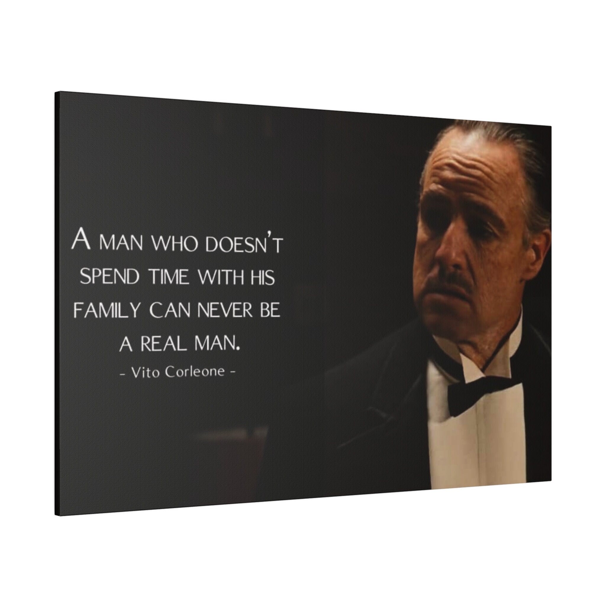 The Godfather A Real Man Quote Custom Canvas Wall Print