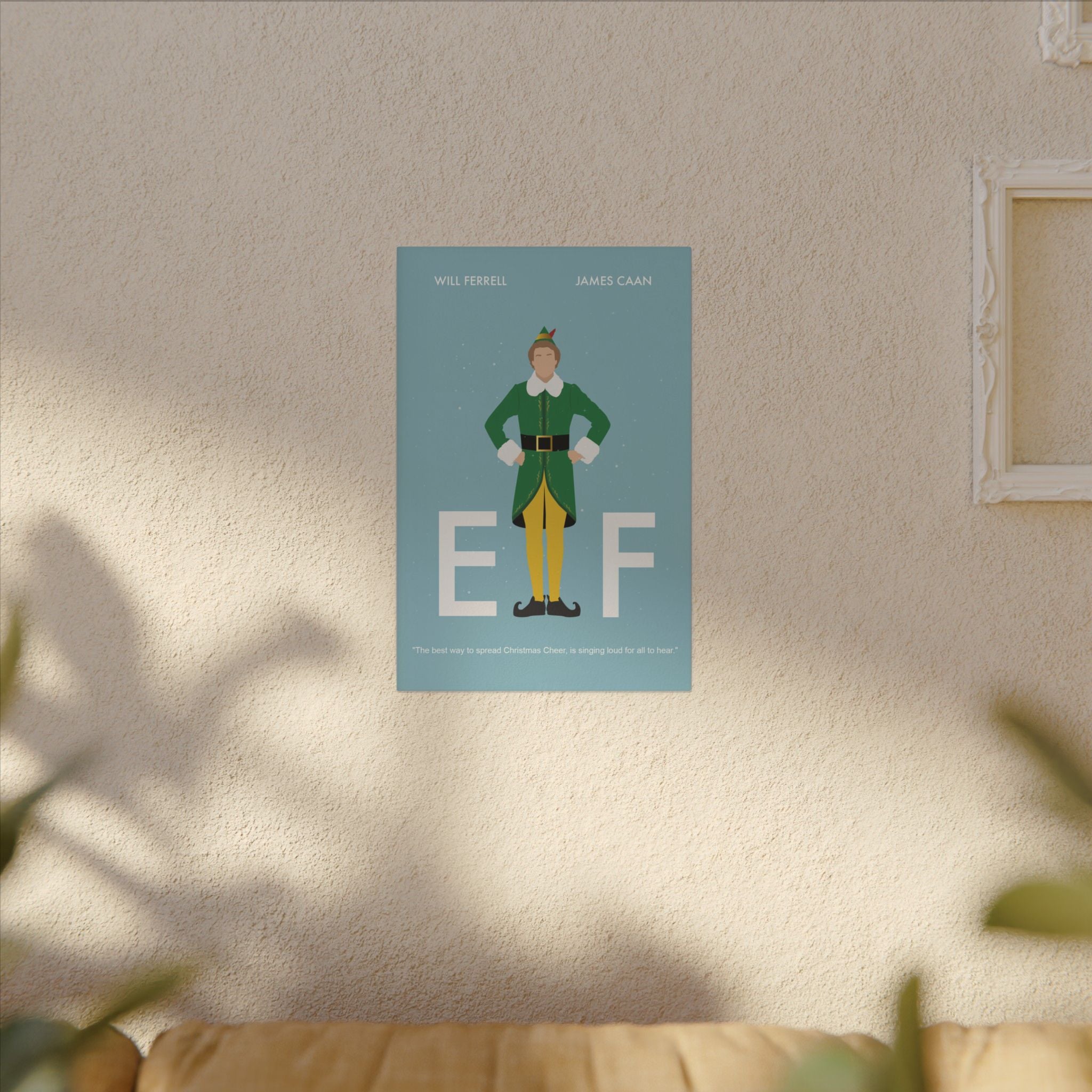 Elf Minimalist Movie Poster Custom Canvas Wall Print