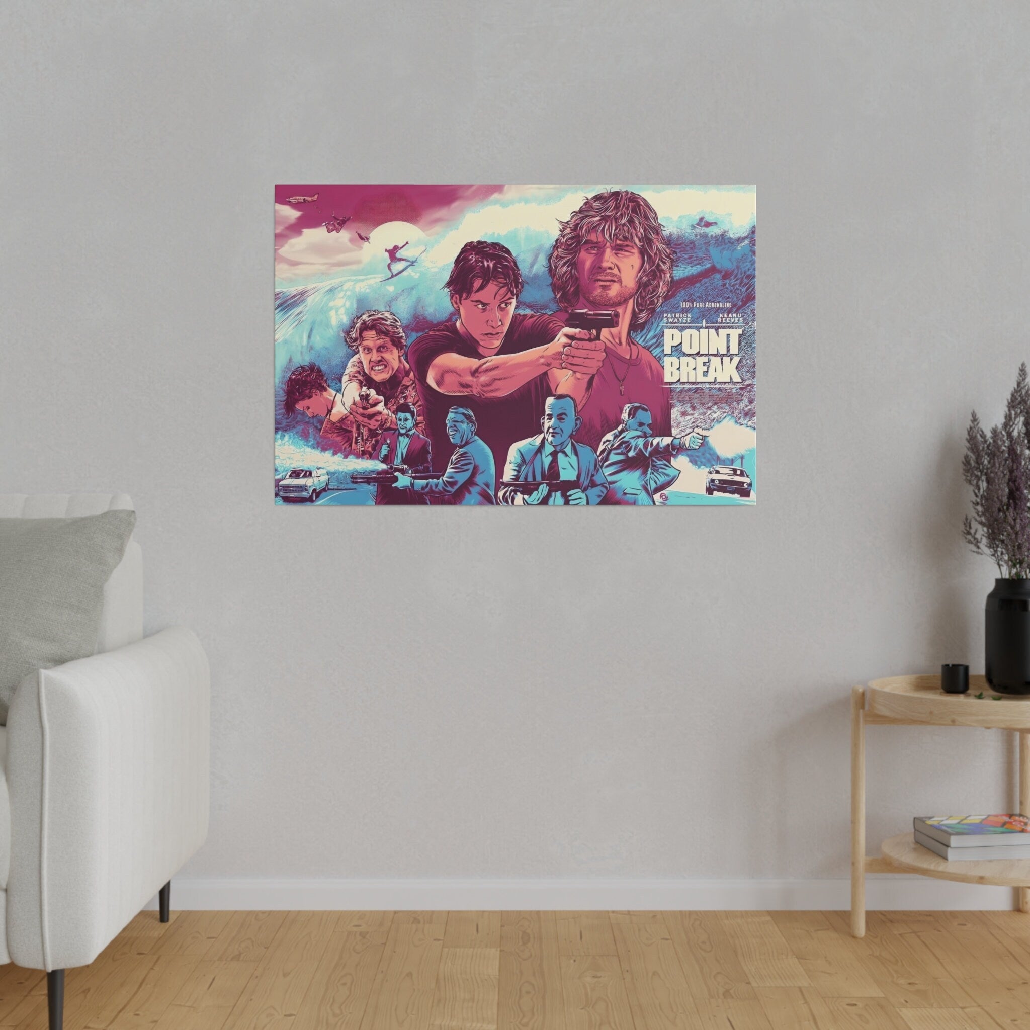 Point Break Canvas Wall Print "Point Break Animated Movie Poster Tribute"