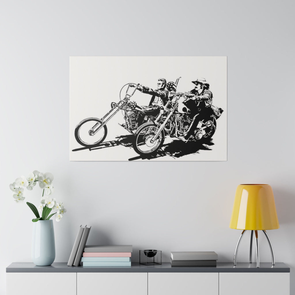 Easy Rider B/W Sketch Custom Canvas Wall Print