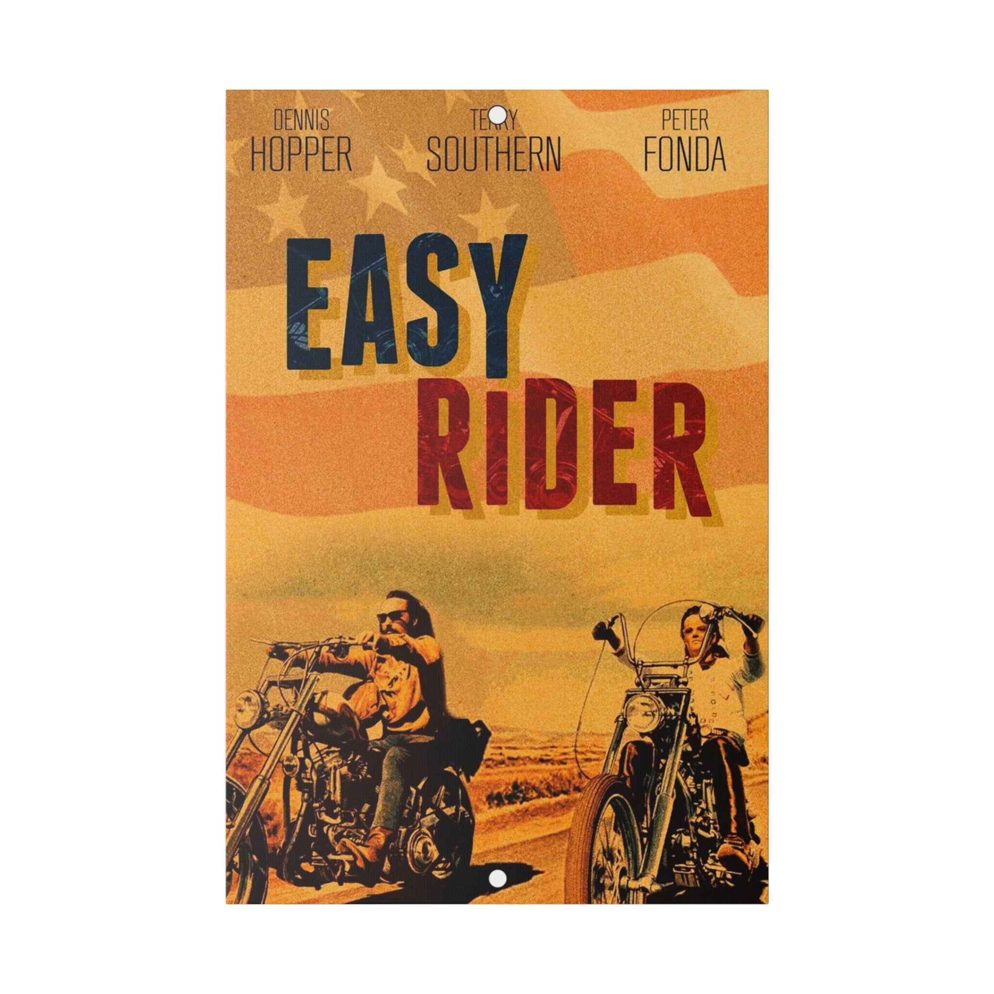 Easy Rider Flag Movie Poster Custom Canvas Wall Print