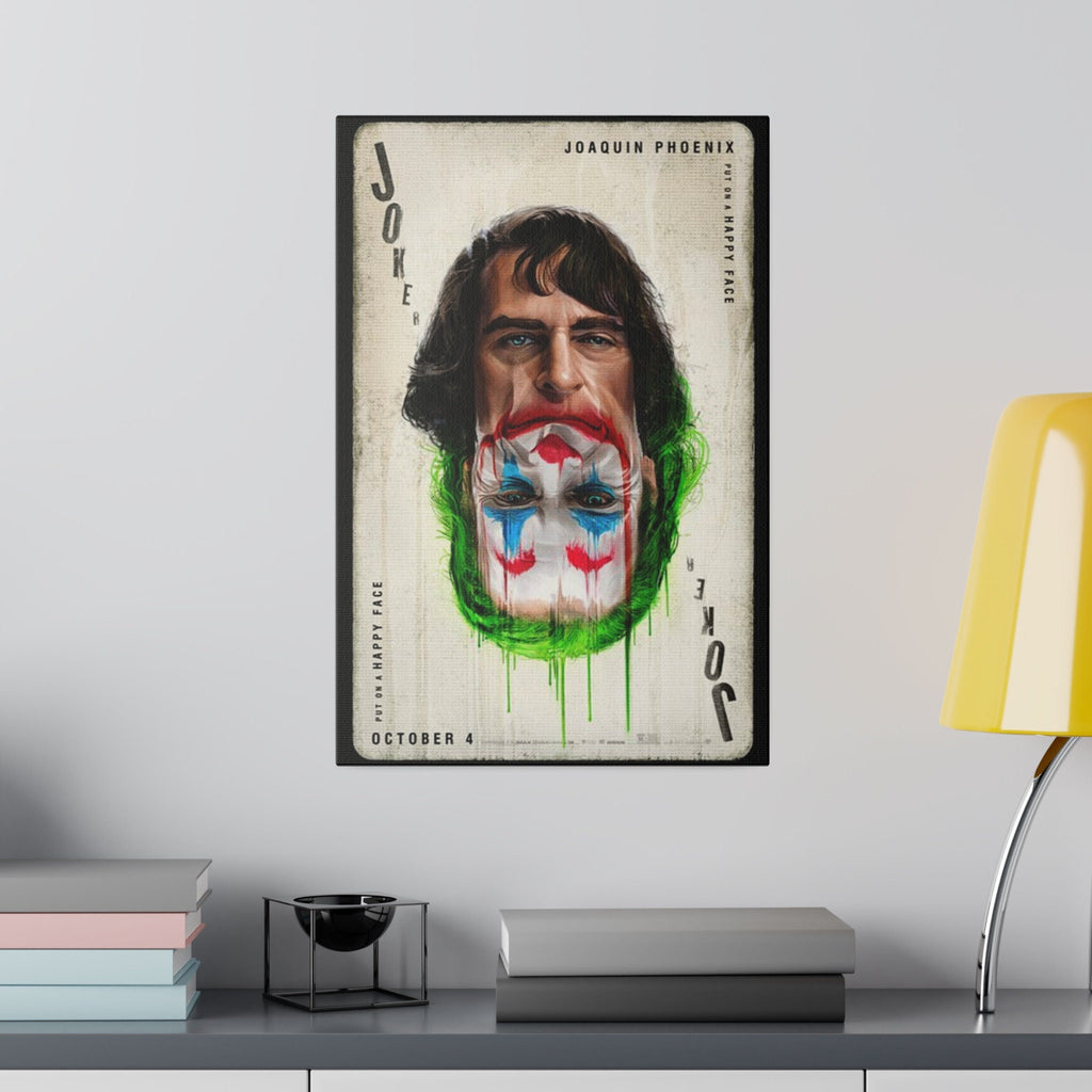 Joker Abstract Playing Card Movie Poster Custom Canvas Wall Print