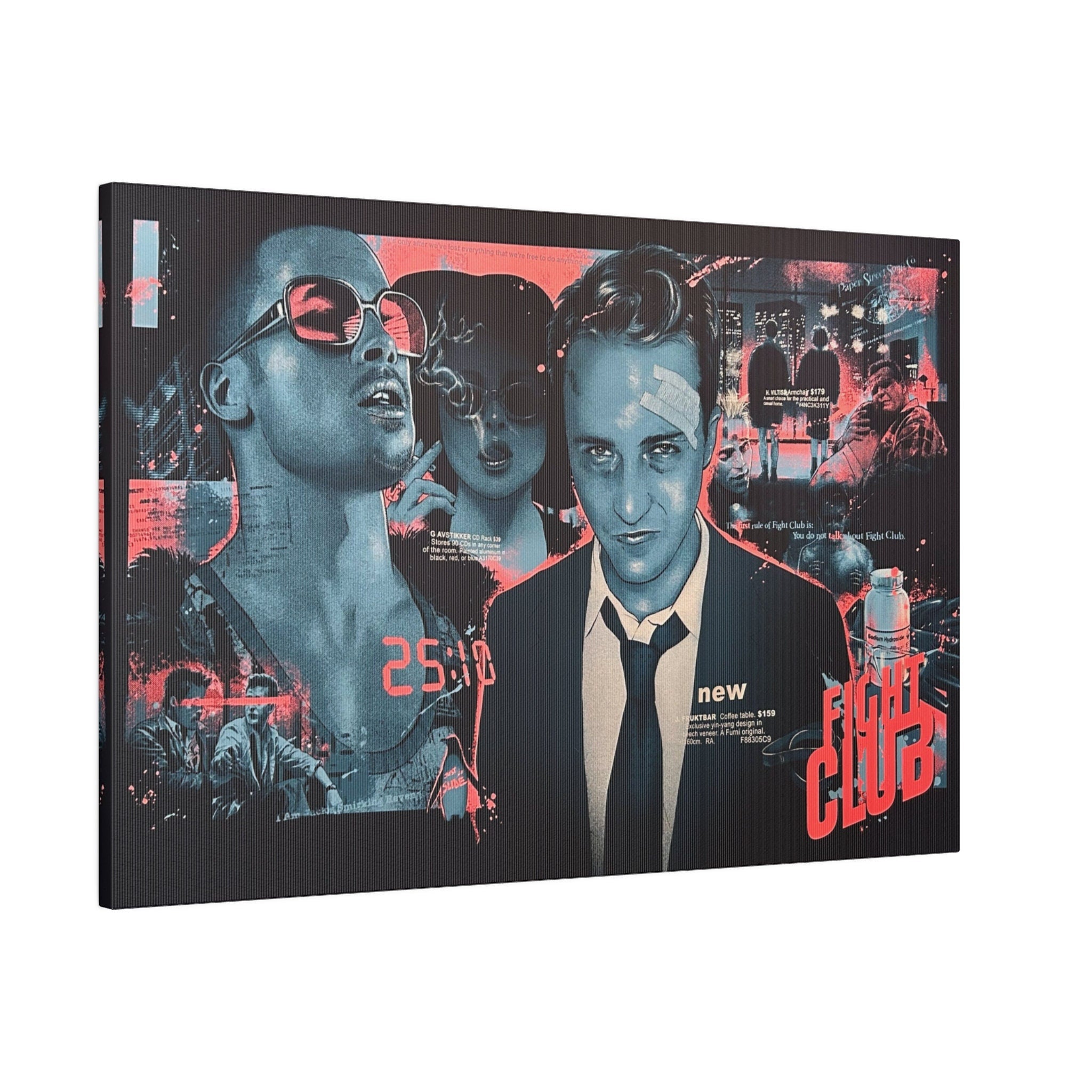 Fight Club Abstract Poster Custom Canvas Wall Print