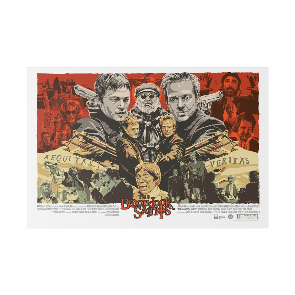 The Boondock Saints Graphic Novel Movie Poster Custom Canvas Wall Print