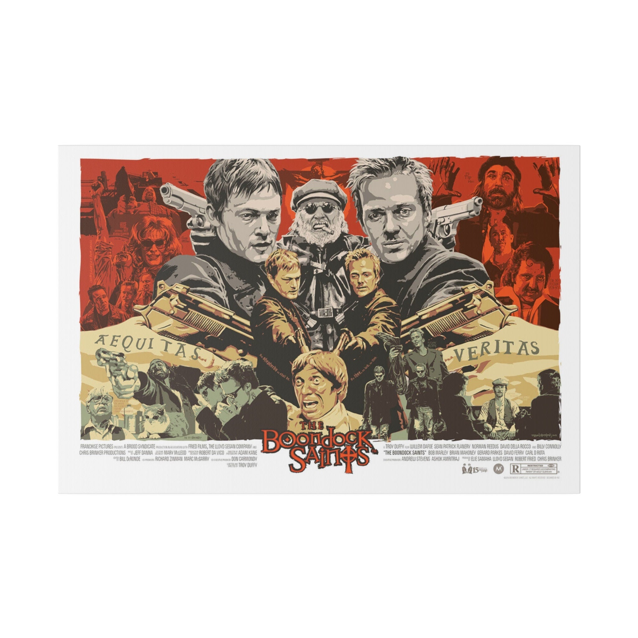 The Boondock Saints Graphic Novel Movie Poster Custom Canvas Wall Print