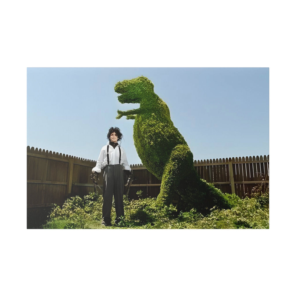 Edward Scissorhands Tree Sculpture Custom Canvas Wall Print