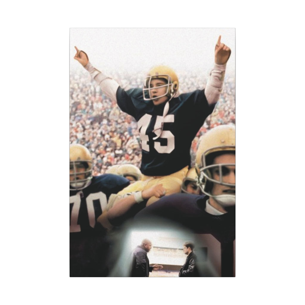 Rudy Iconic Sports Film Artwork Custom Canvas Wall Print