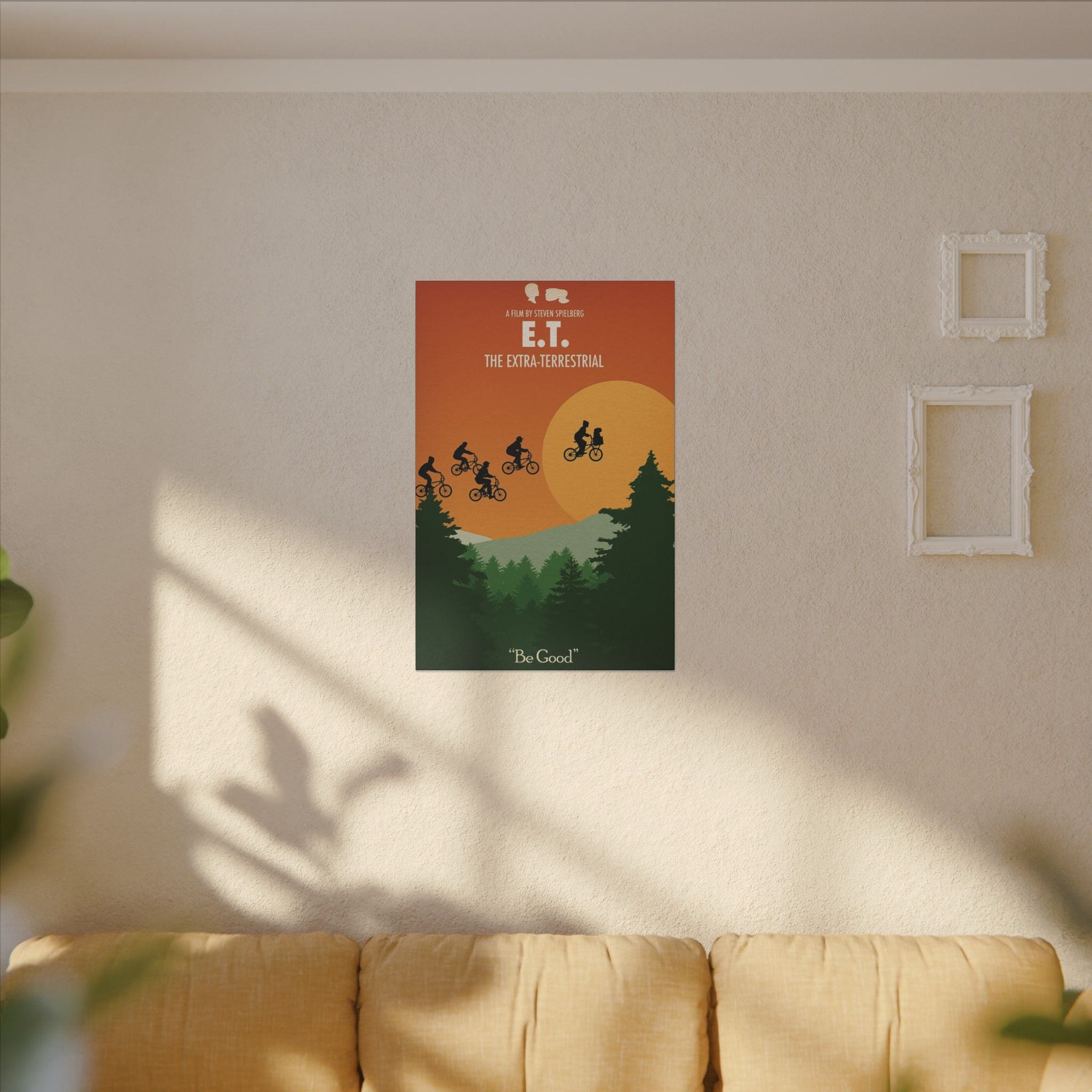 E.T. Minimalist Forest Sunset Poster Custom Canvas Wall Print