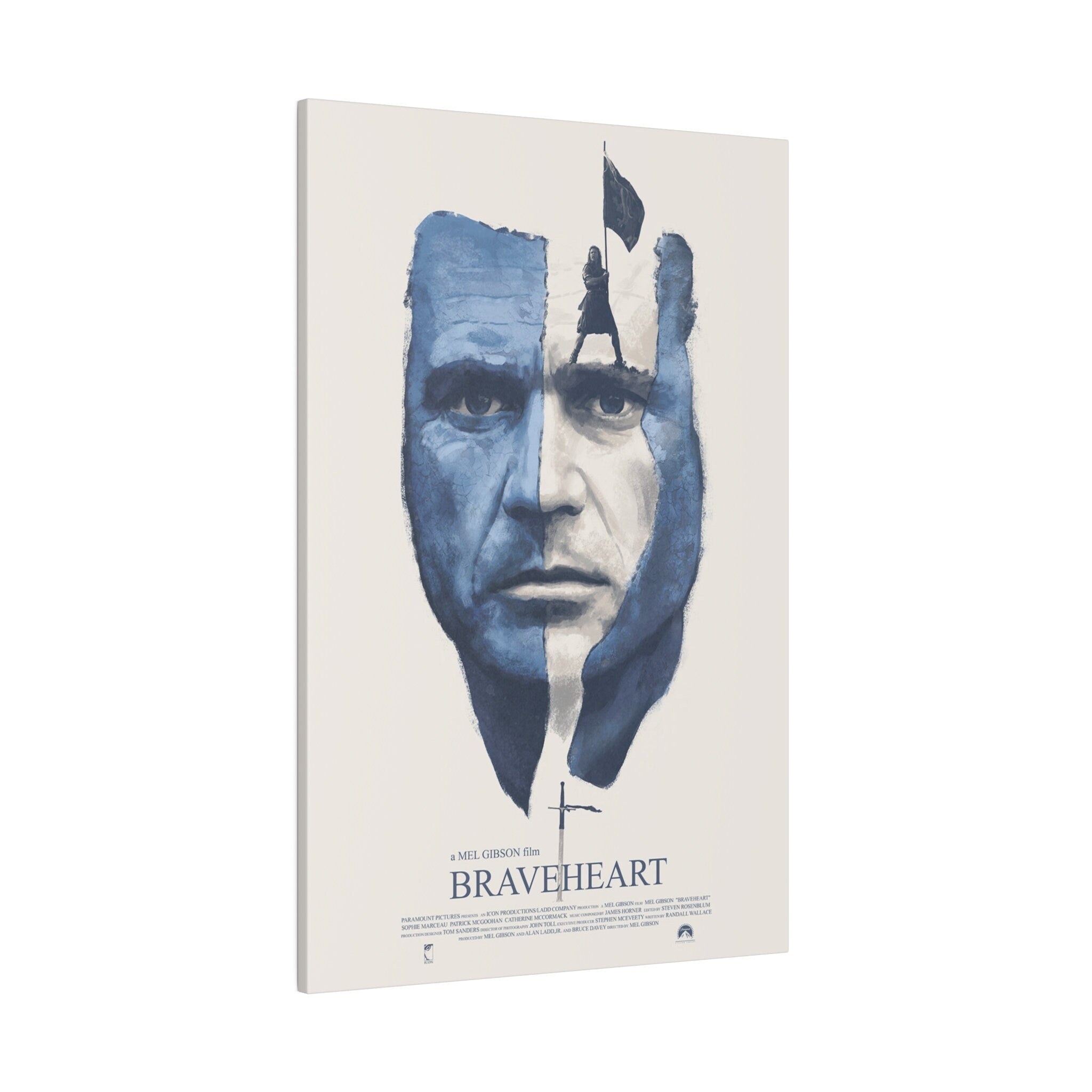 Braveheart The Face Of William Wallace Custom Canvas Movie Poster