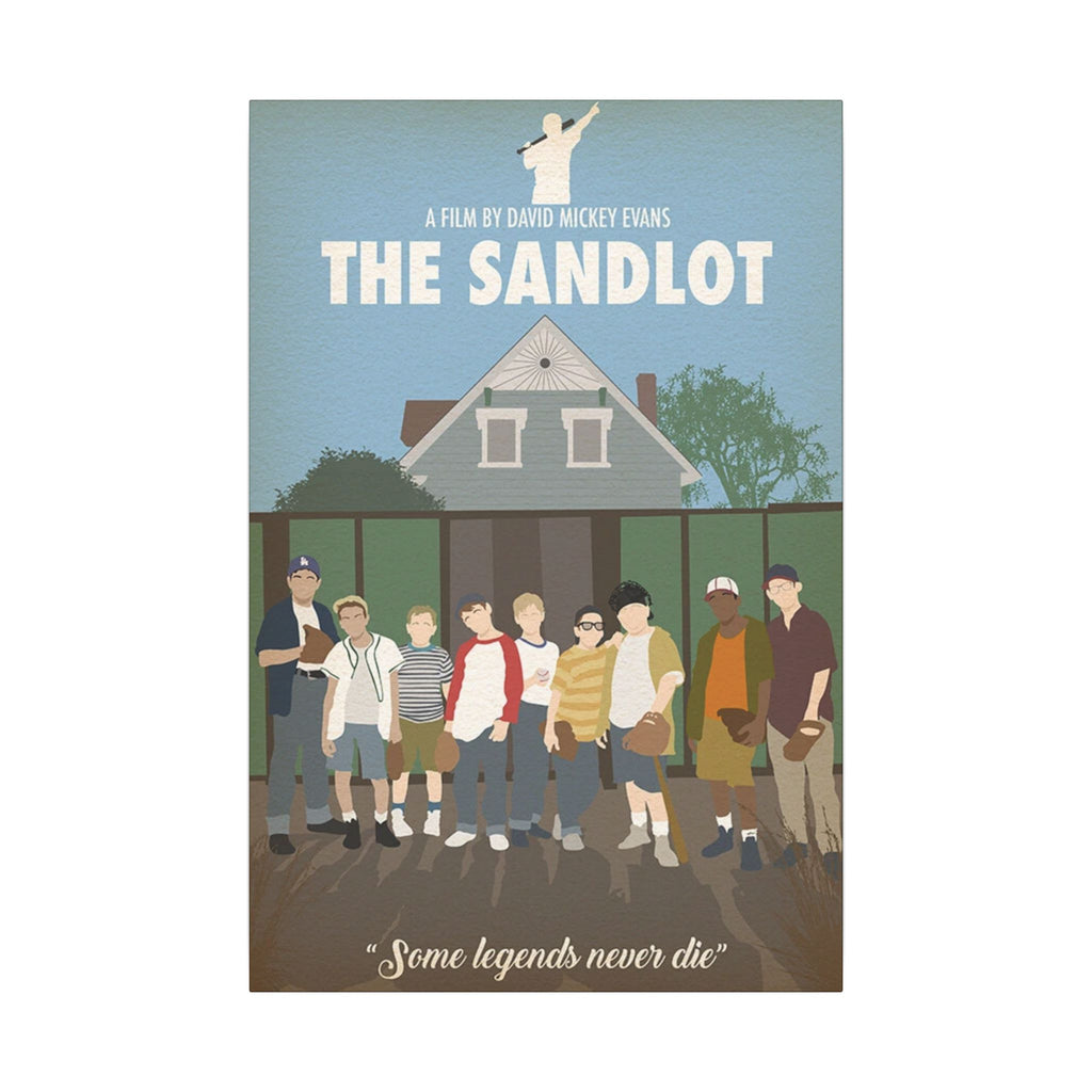 The Sandlot Illustrated Movie Poster Custom Canvas Wall Print