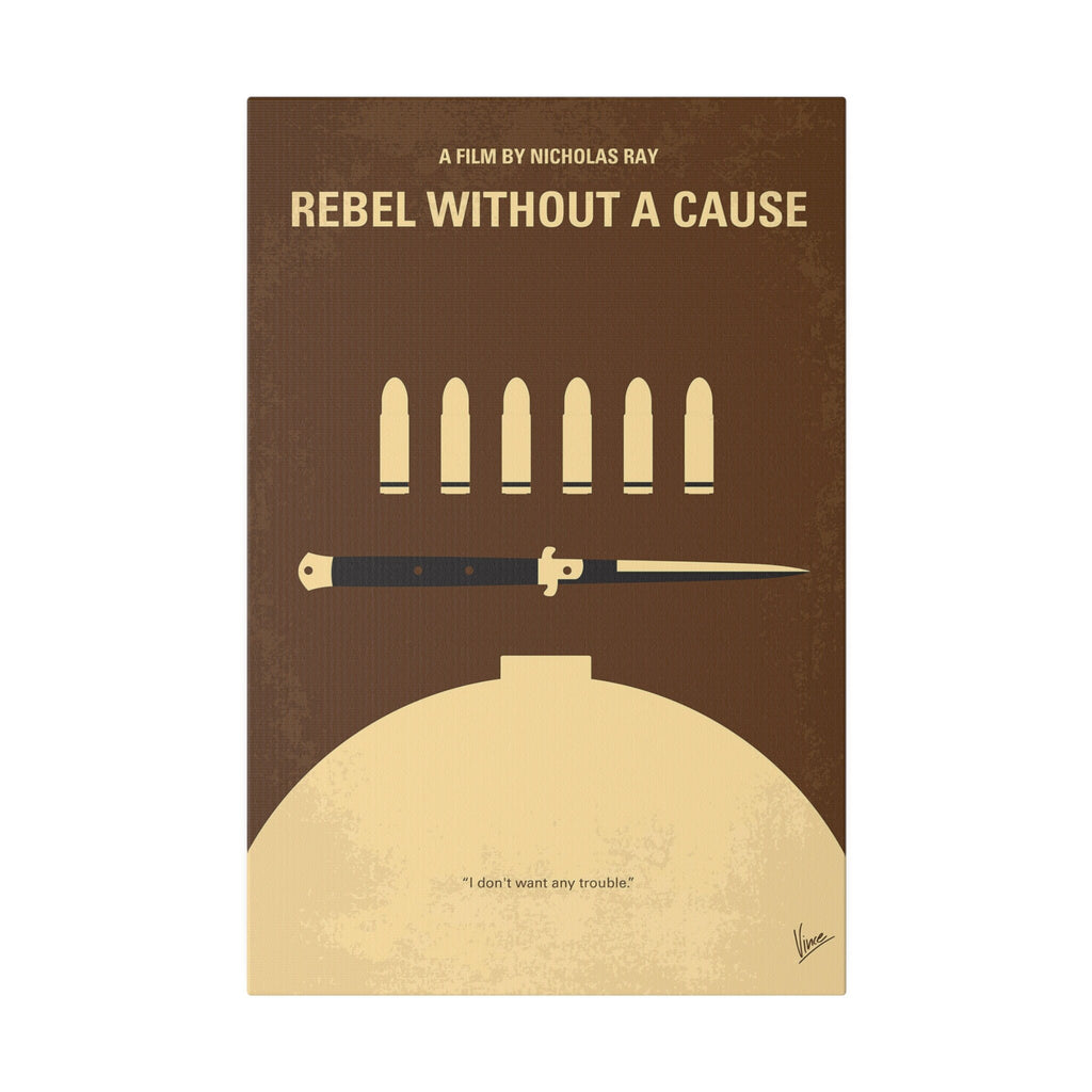 James Dean Rebel Without A Cause Minimalist Movie Poster Custom Canvas Wall Print