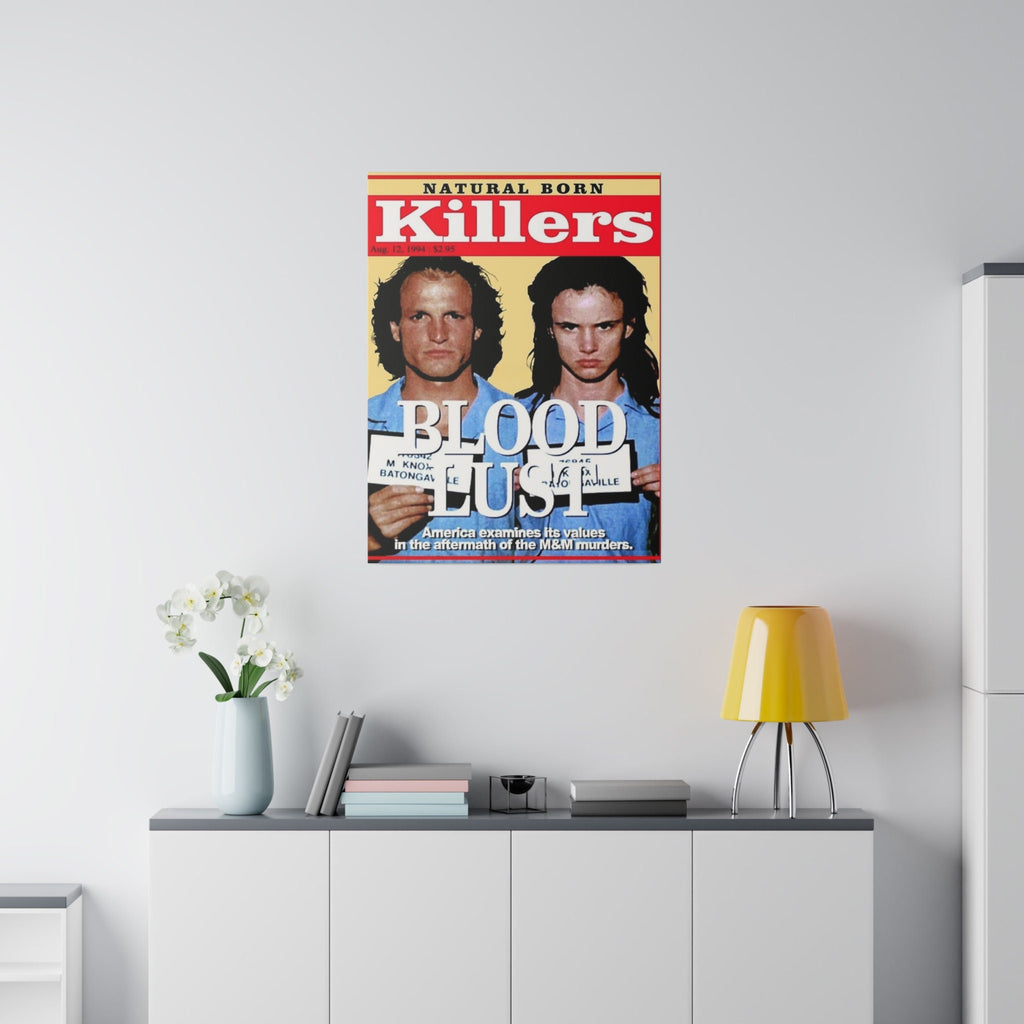 Natural Born Killers Magazine Cover Custom Canvas Wall Print