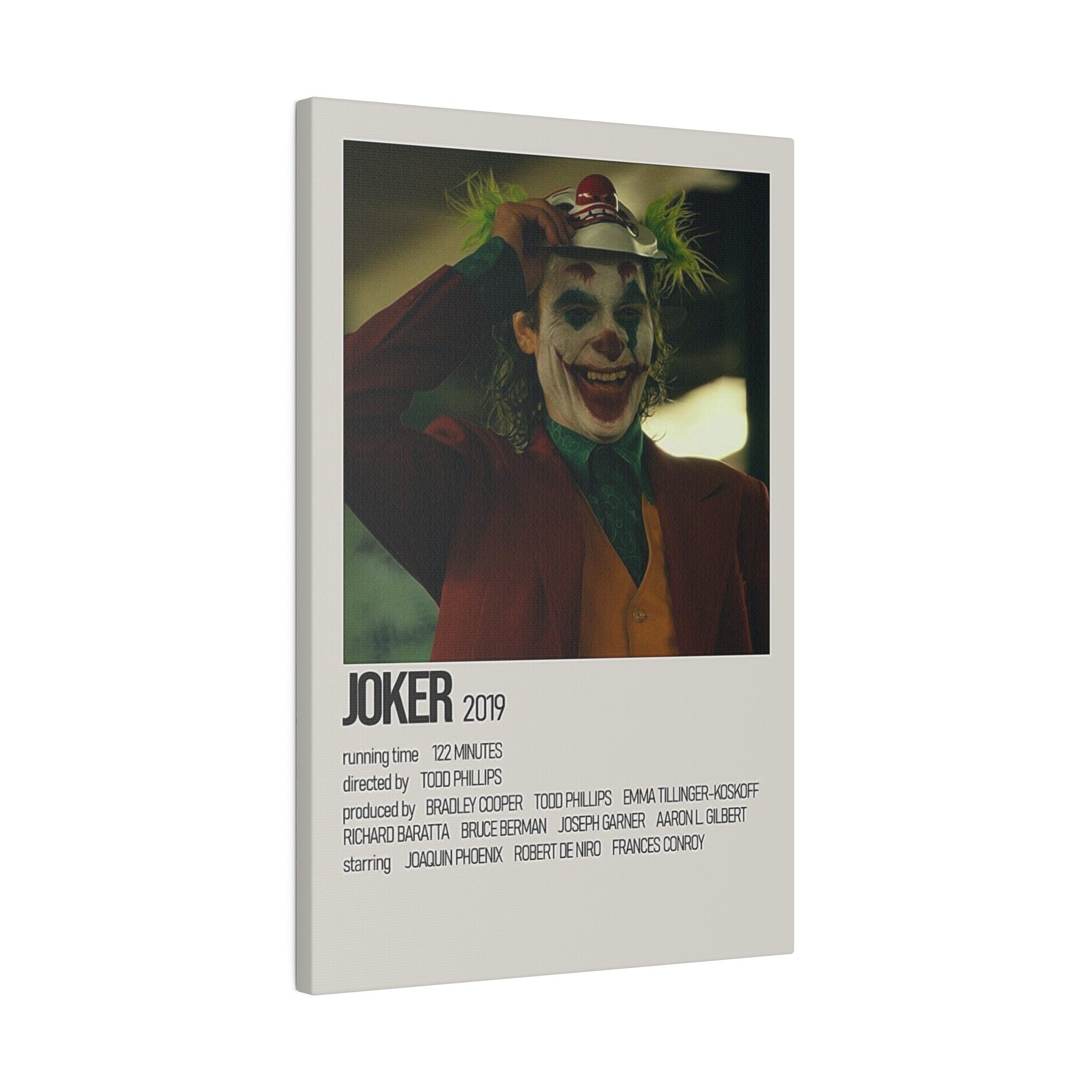 Joker Minimalist Movie Poster Custom Canvas Wall Print