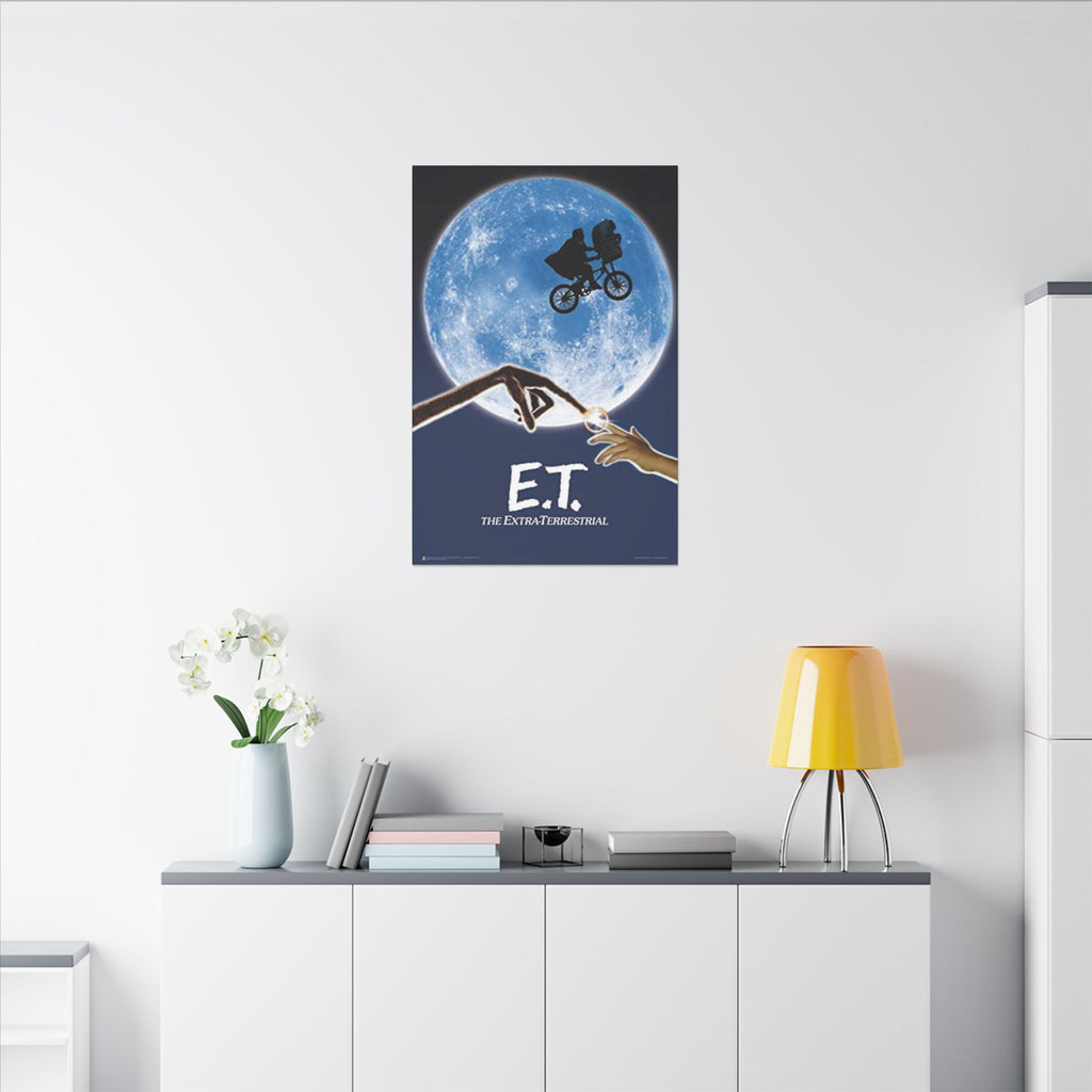 E.T. Iconic Flying Bicycle Artwork Custom Canvas Wall Print