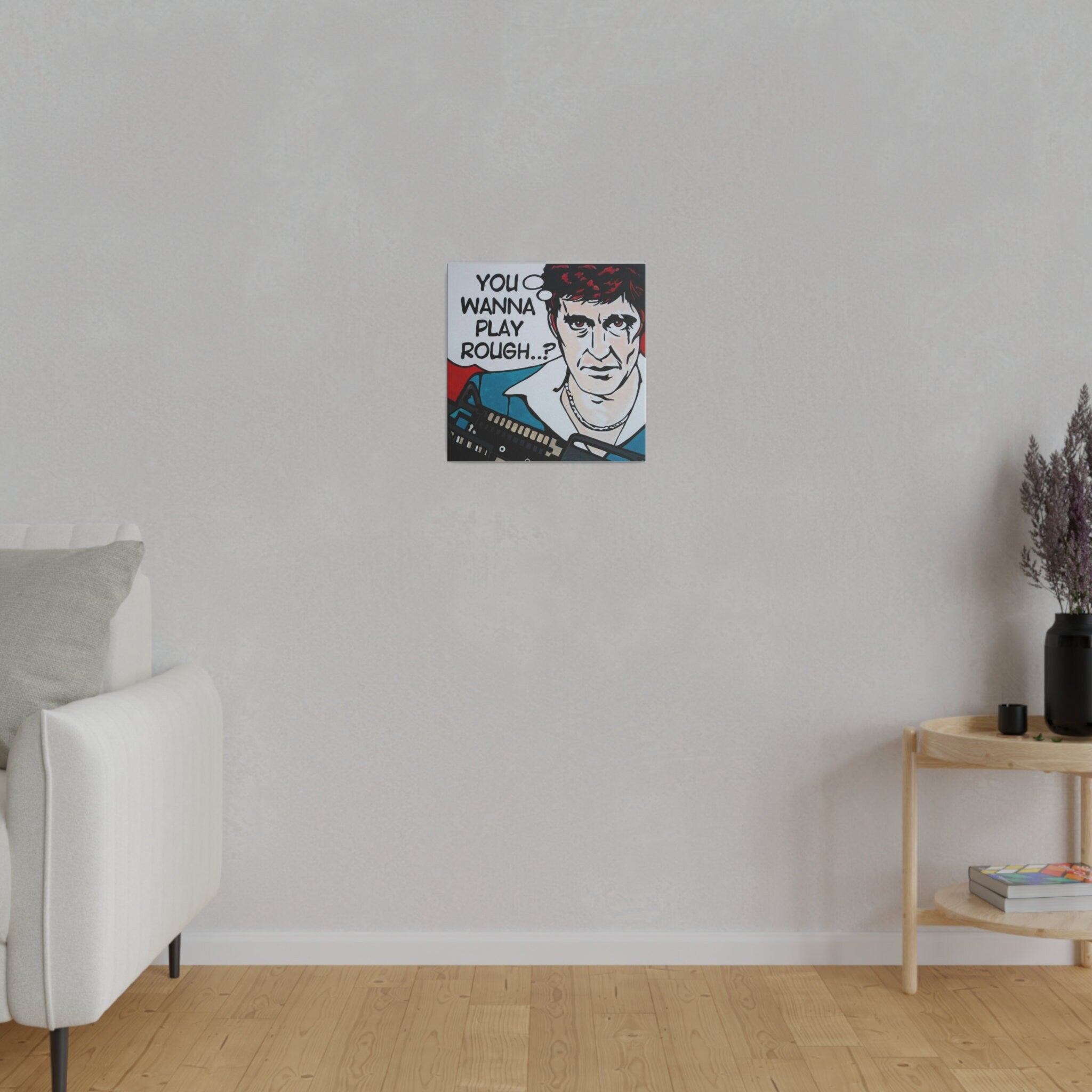 Scarface Comic Book Style Custom Canvas Wall Print