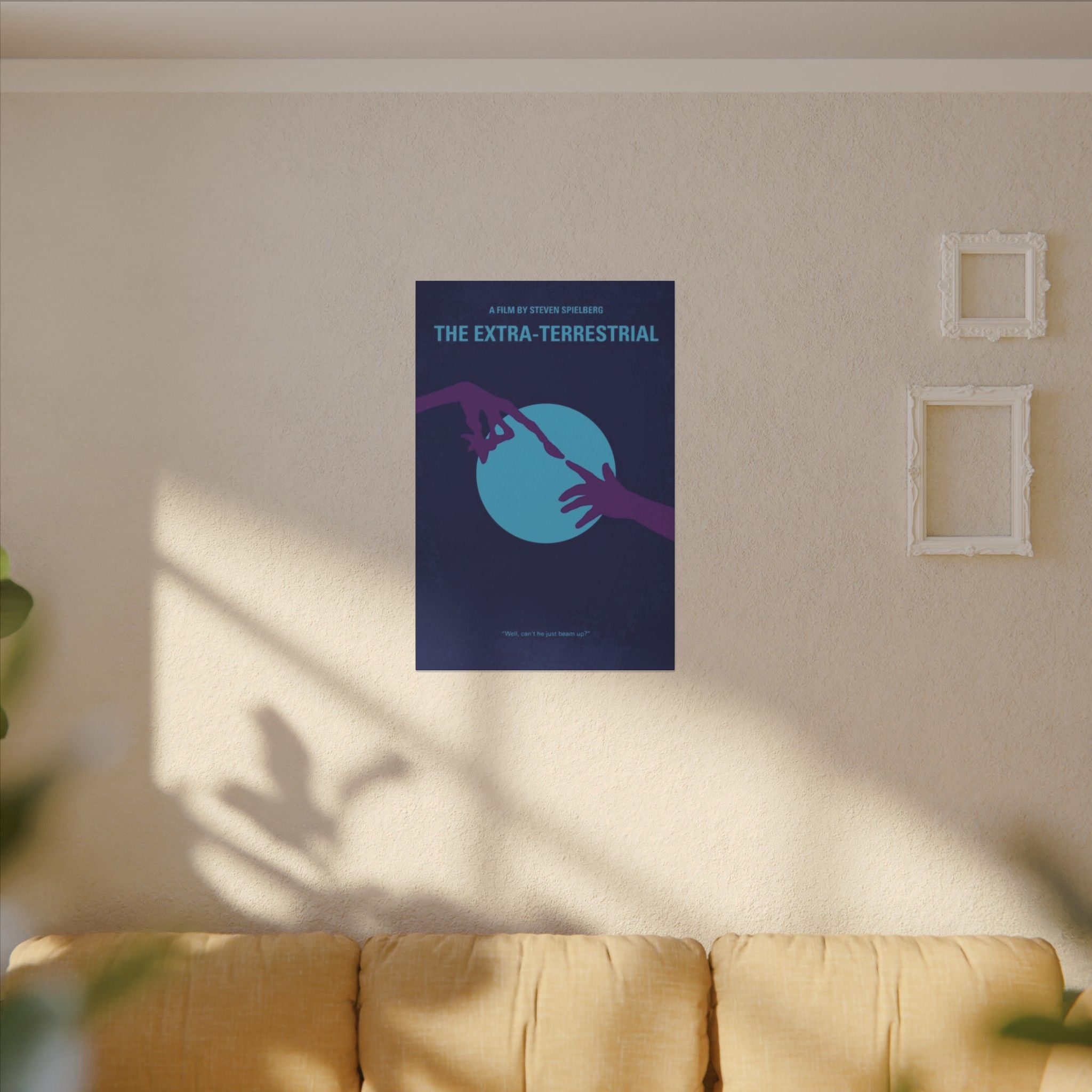 E.T. Minimalist Moon Touch Poster Custom Canvas Wall Print