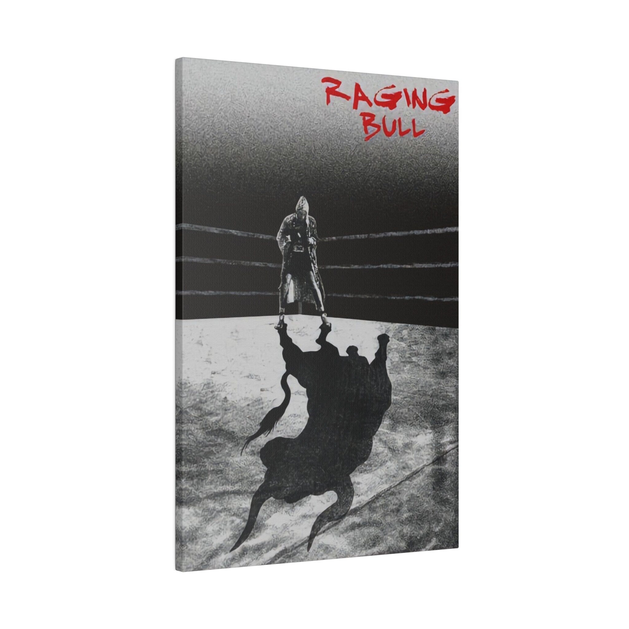 Raging Bull Abstract Poster Custom Canvas Wall Print
