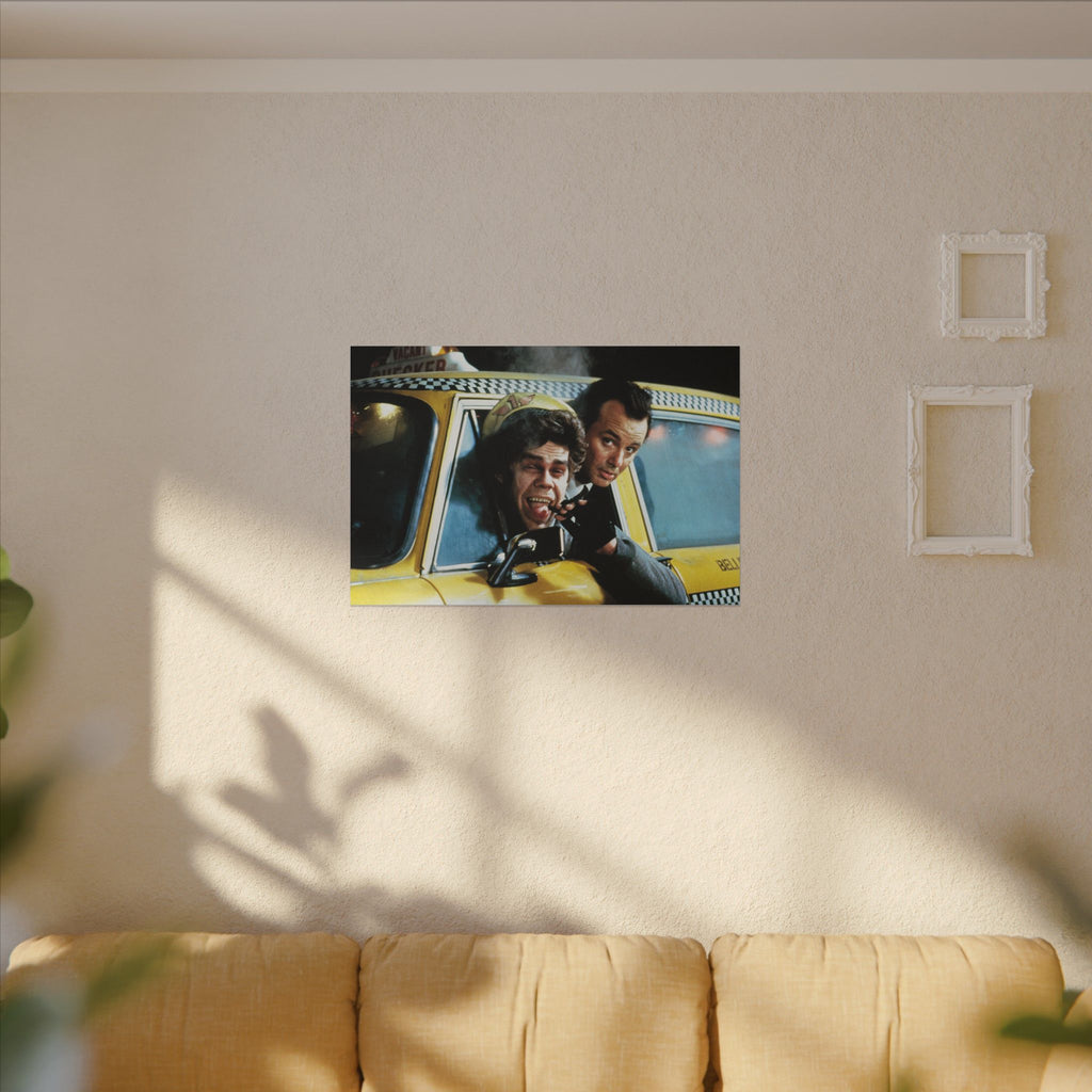 Scrooged Taxi Scene Custom Canvas Wall Print