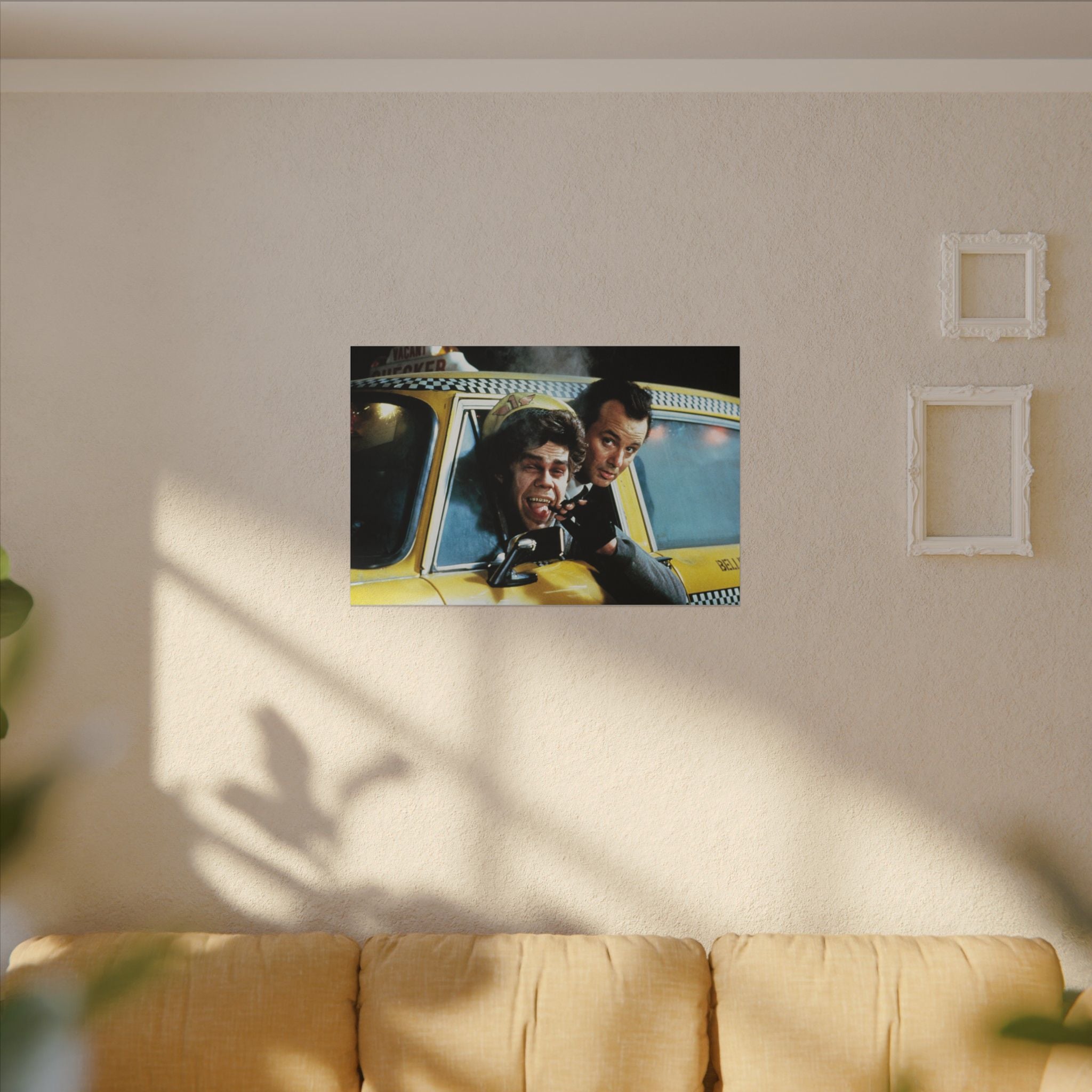 Scrooged Taxi Scene Custom Canvas Wall Print