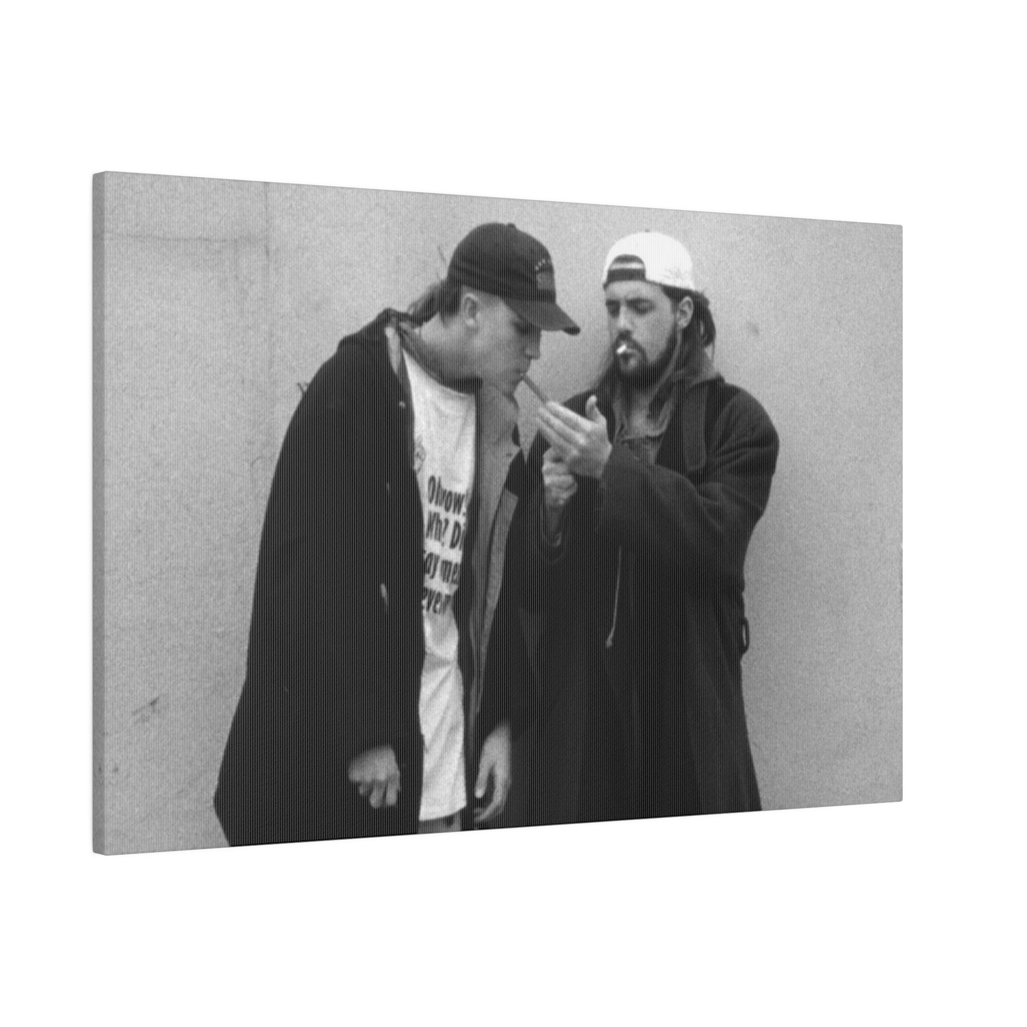 Clerks Jay & Silent Bob B/W Custom Canvas Wall Print