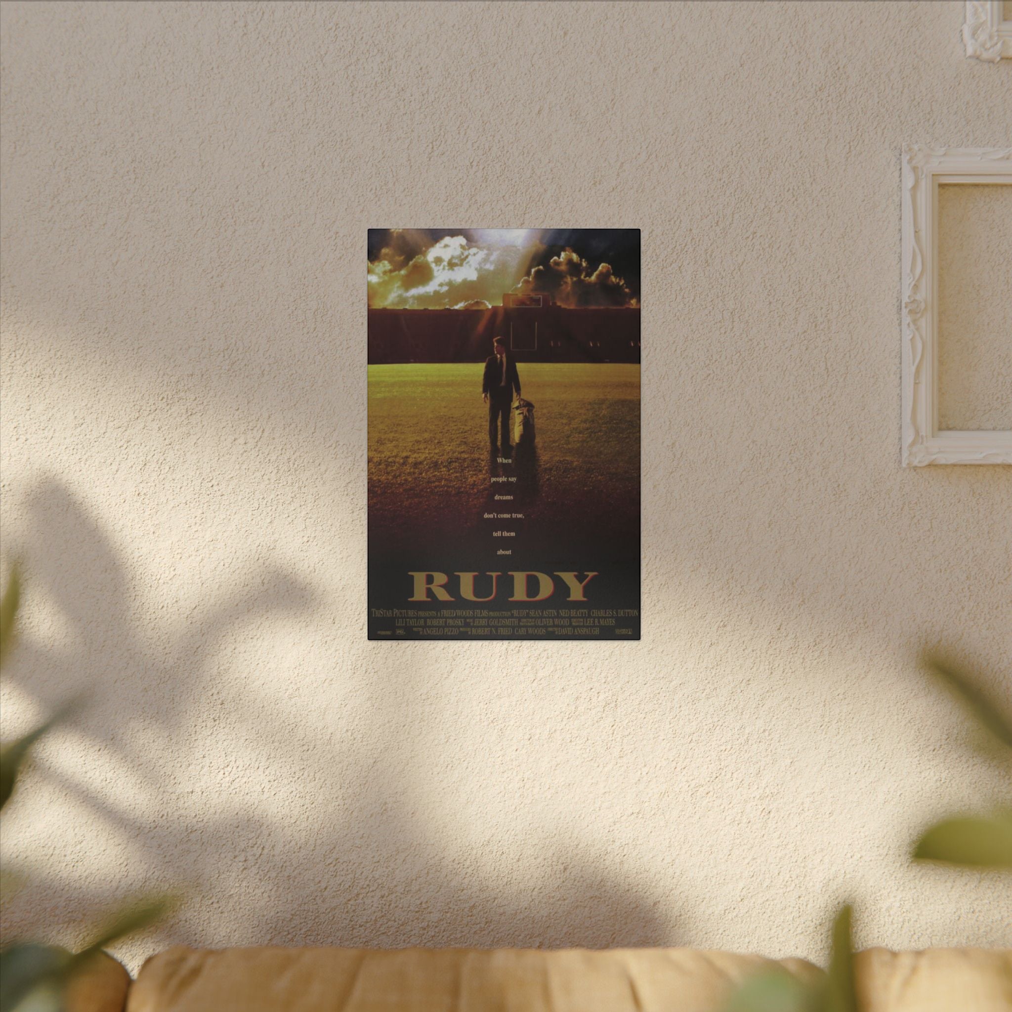 Rudy Classic Movie Poster Art Custom Canvas Wall Print