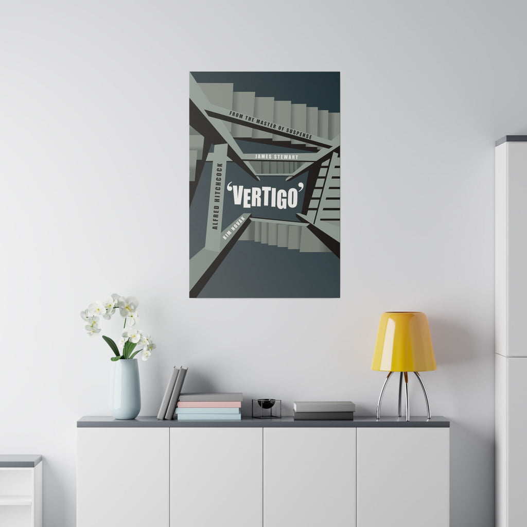 Alfred Hitchcock's Vertigo Alternate Movie Poster Custom Canvas Wall Print