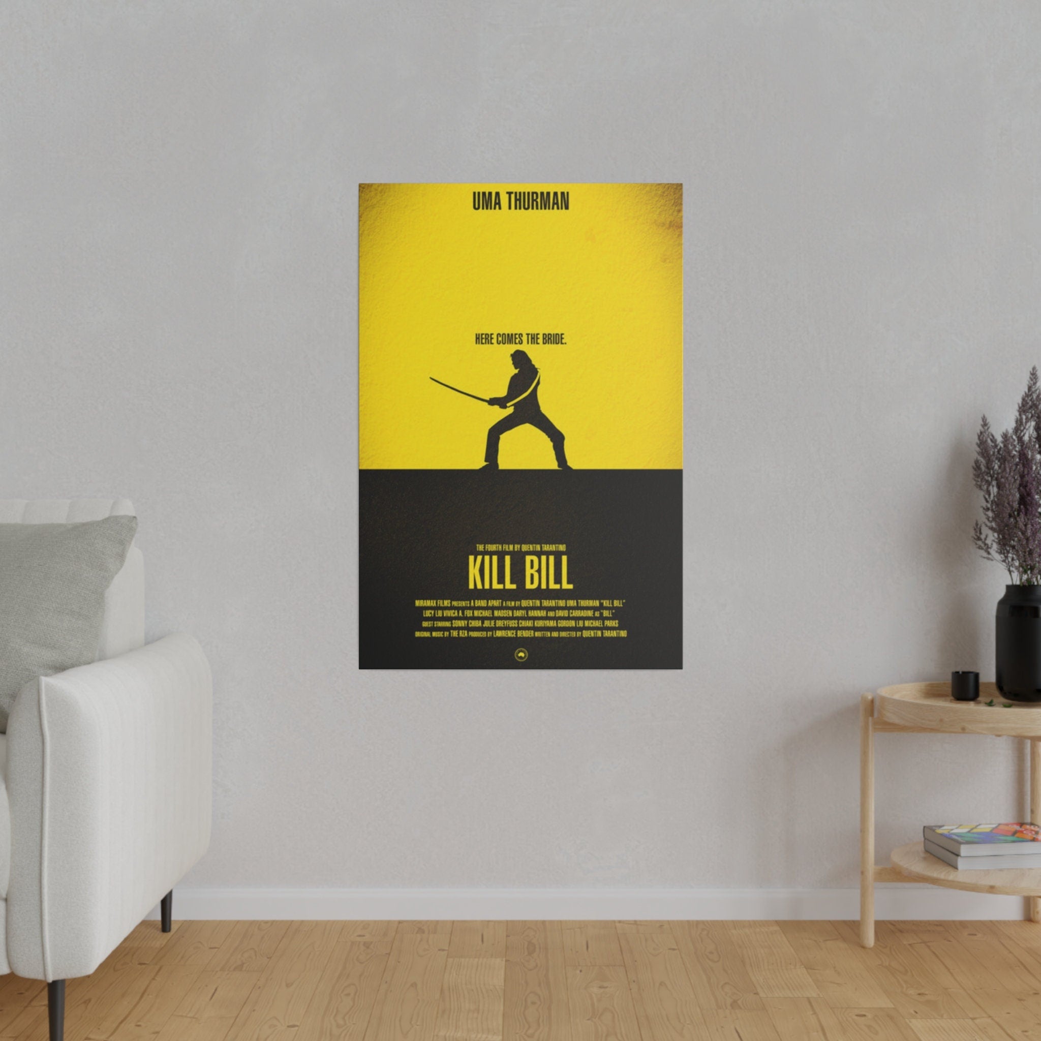 Kill Bill Movie Poster Custom Canvas Wall Print