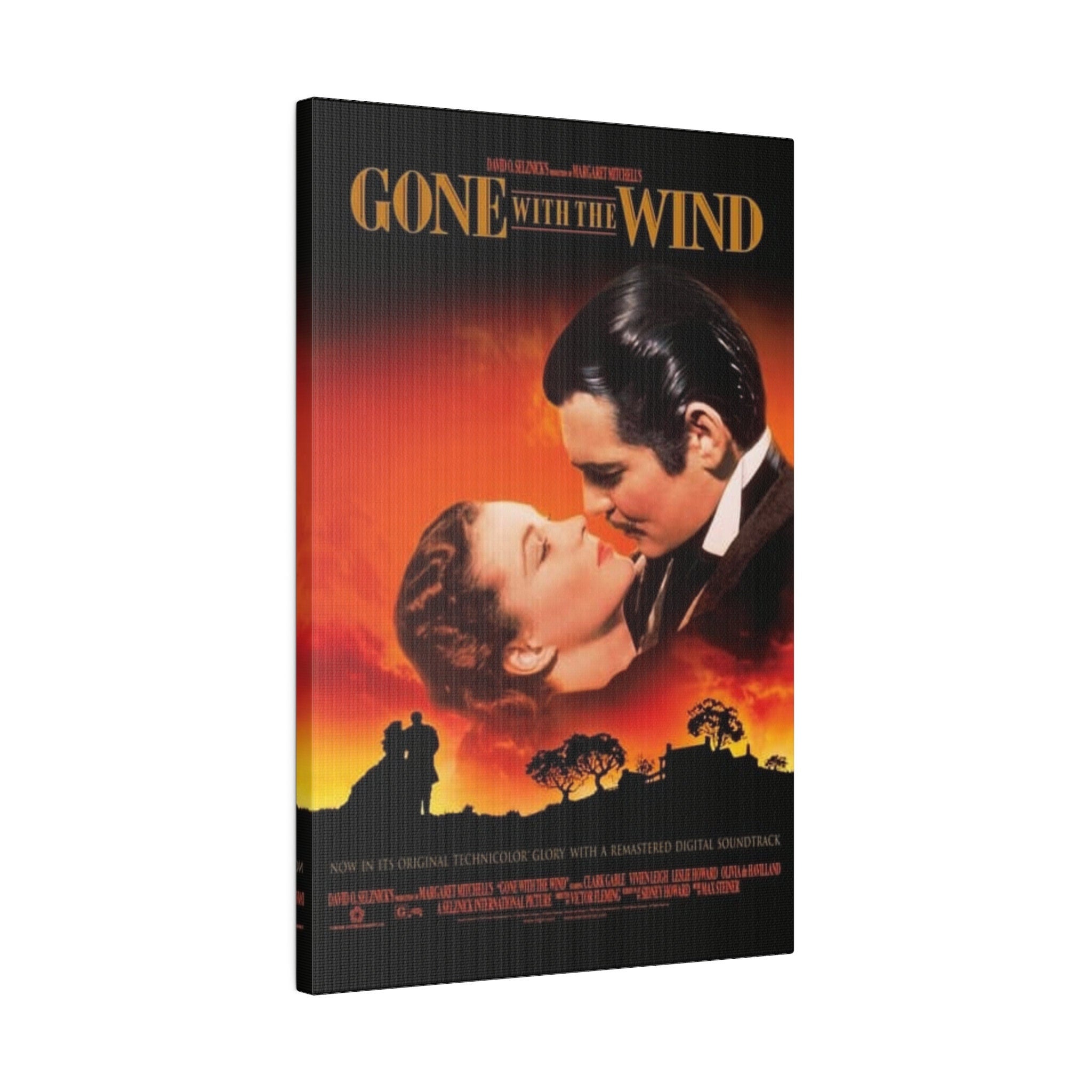 Gone With The Wind Movie Poster Custom Canvas Wall Print