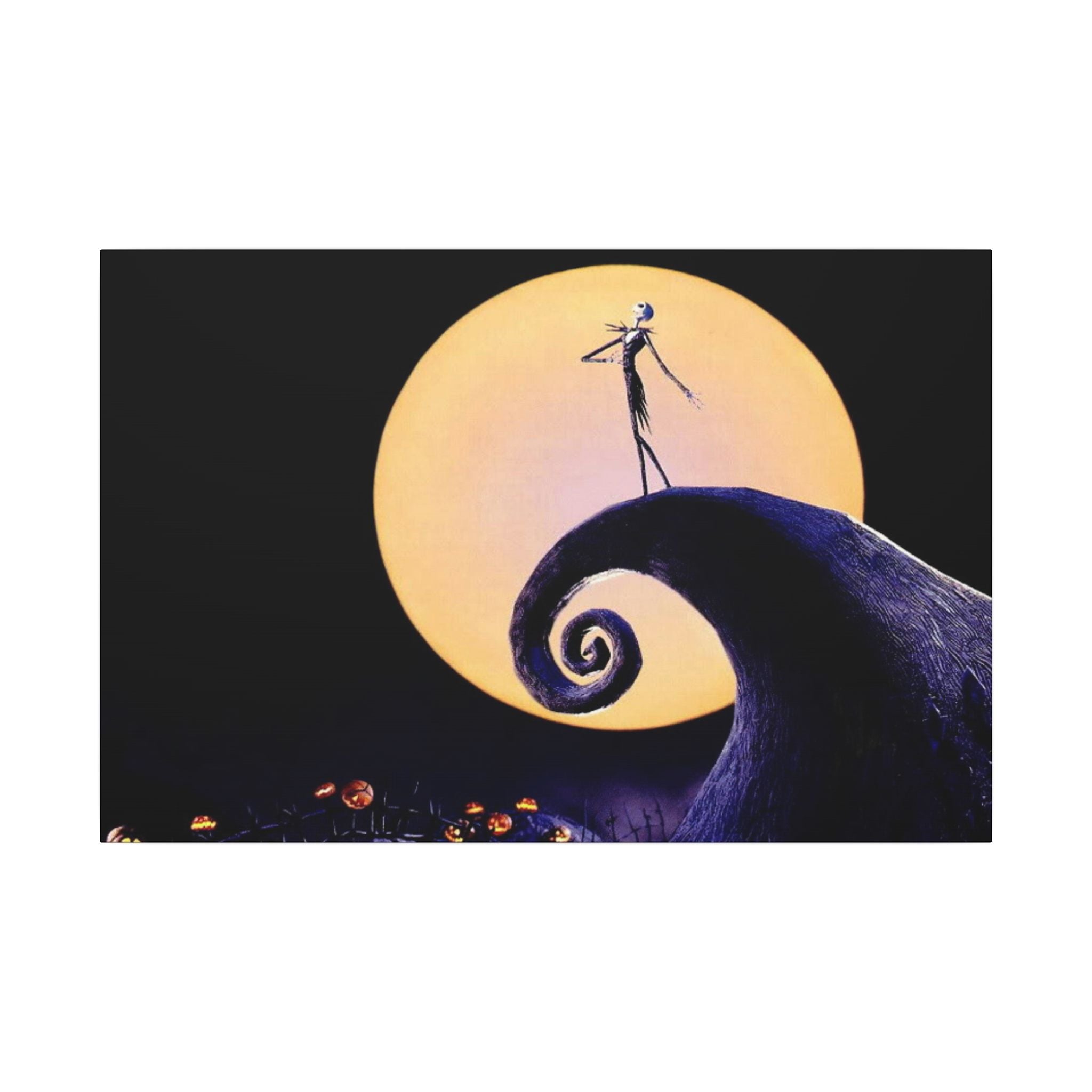 The Nightmare Before Christmas Moonlight Hill Custom Canvas Wall Print