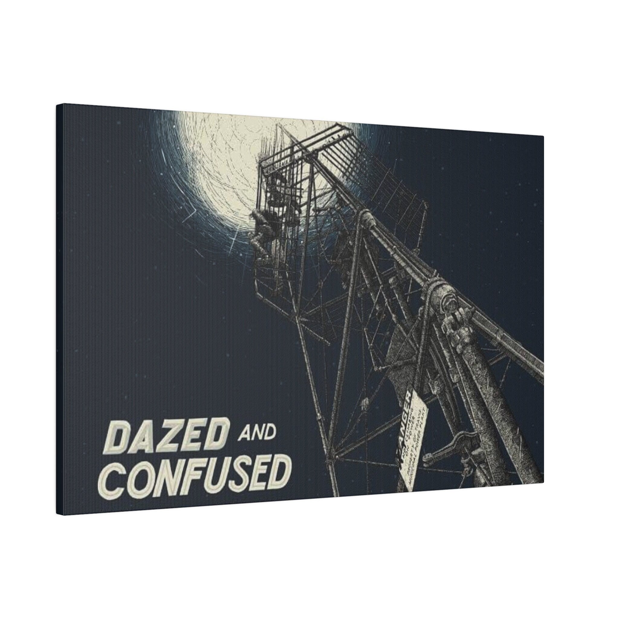 Dazed And Confused Moon Tower Custom Canvas Wall Print