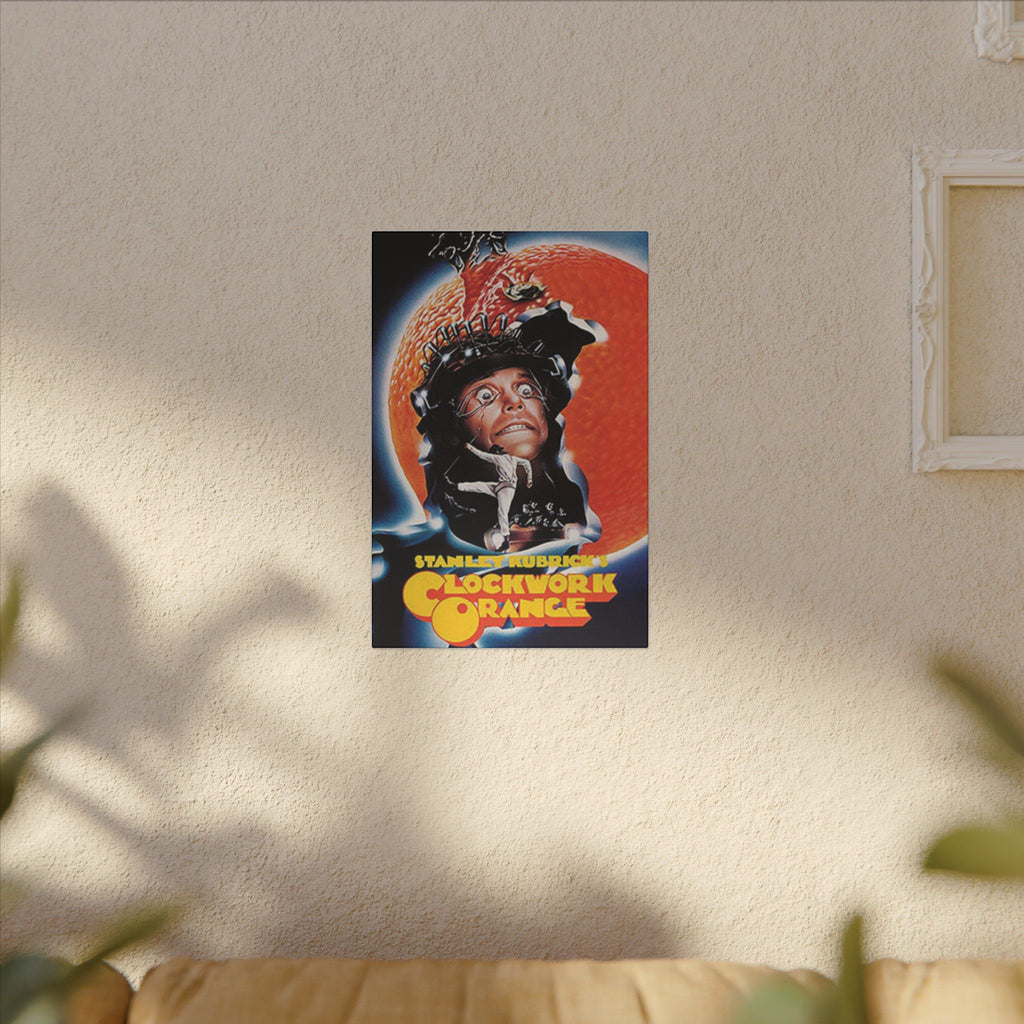 Clockwork Orange Psychedelic Orange Canvas Wall Print